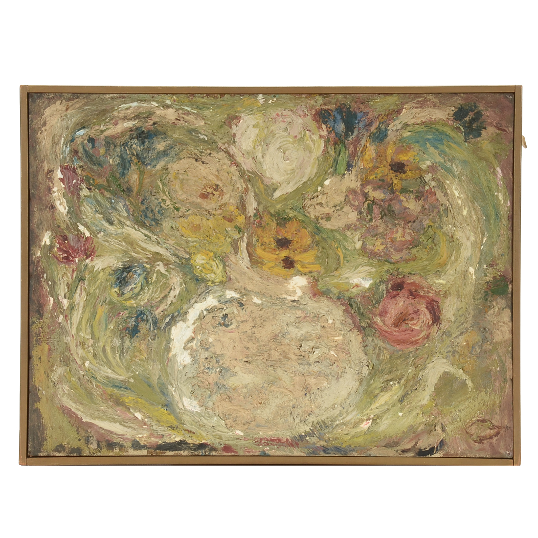 Janet Chase Original 1942 Oil on Canvas Board "Early Bouquet"