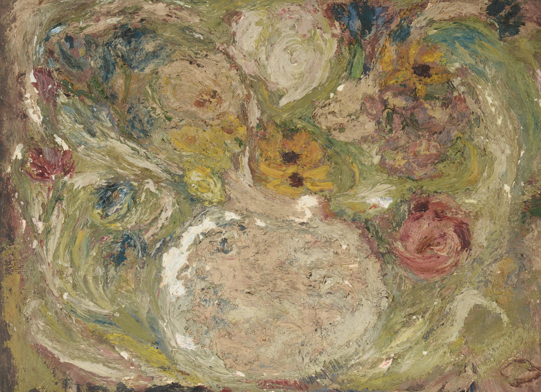 Janet Chase Original 1942 Oil on Canvas Board "Early Bouquet"