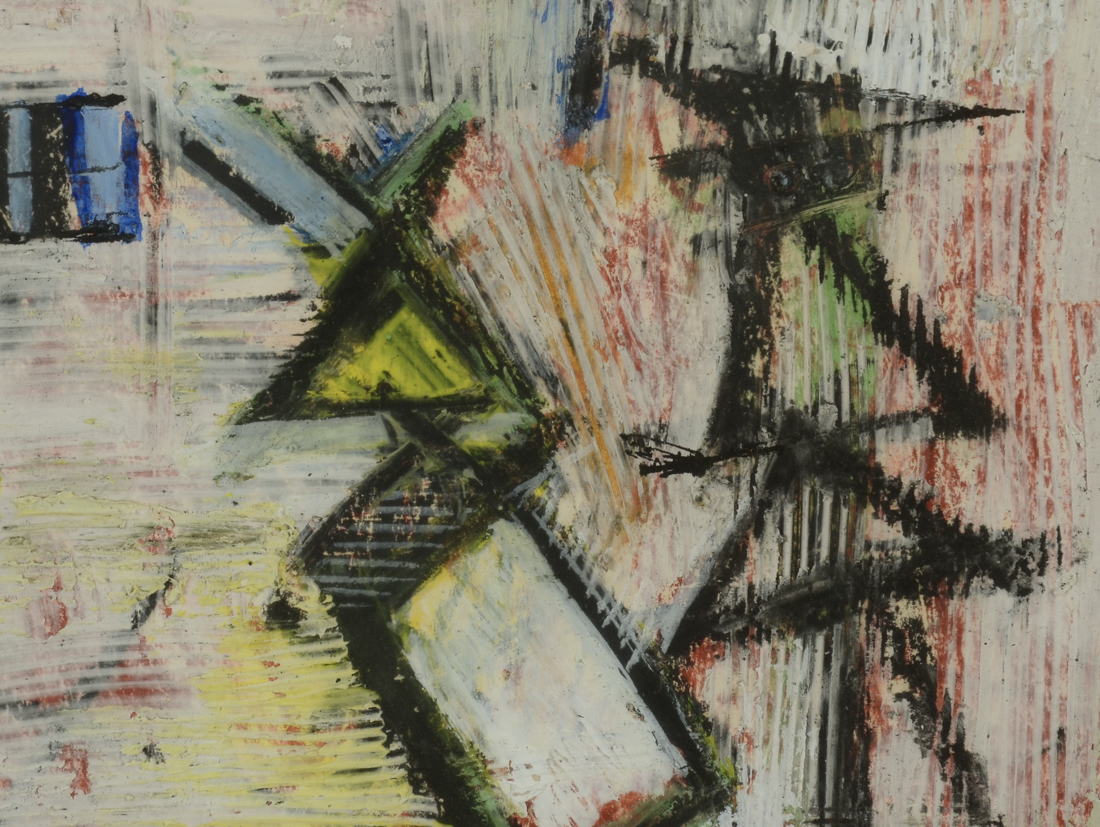 Sarah Schwartz Original Acrylic & Oil Stick Painting on Paper