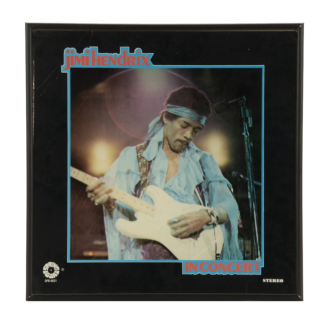 Framed Display of 1975 Jimi Hendrix "In Concert" Album Art