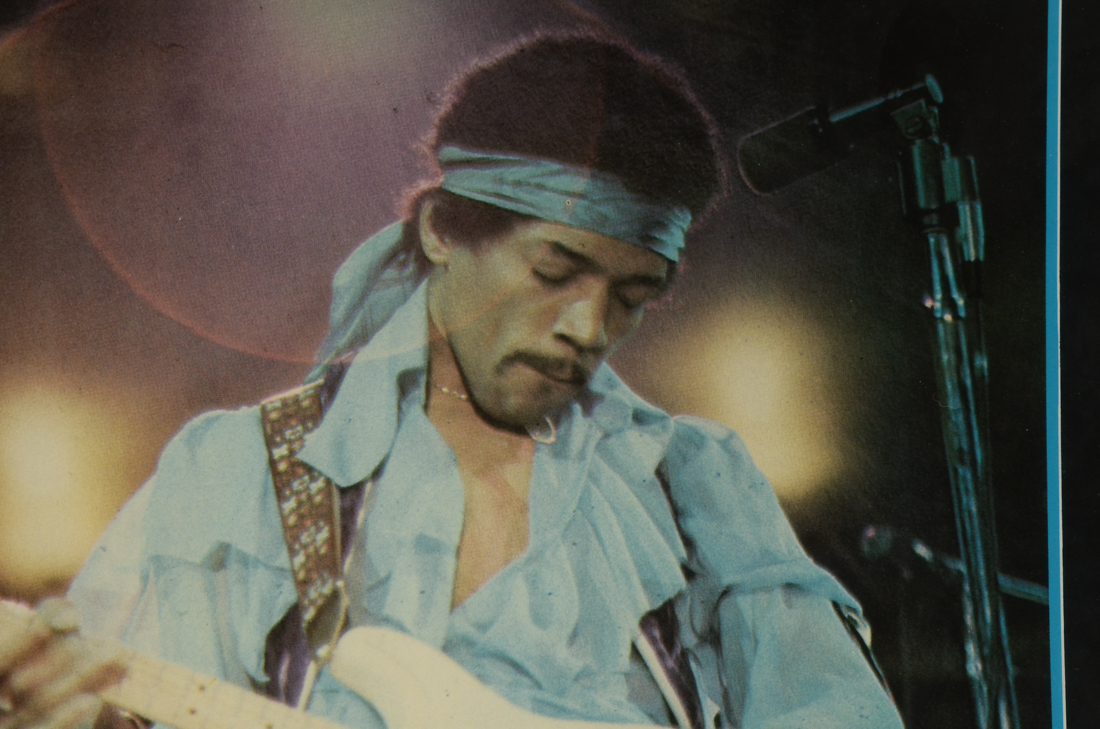 Framed Display of 1975 Jimi Hendrix "In Concert" Album Art