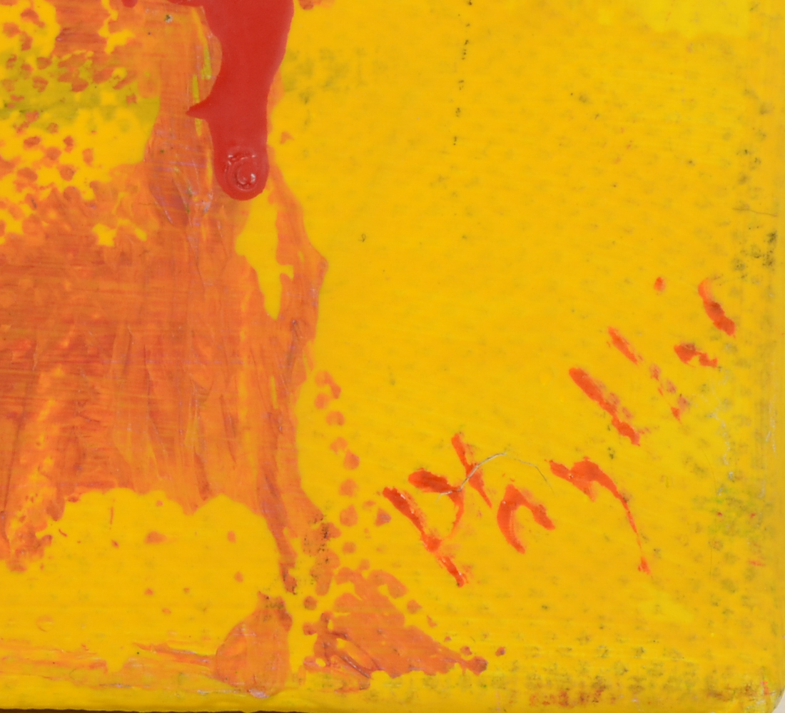 Pair of Phyllis Rinaldi Original Mixed Media Paintings on Canvas