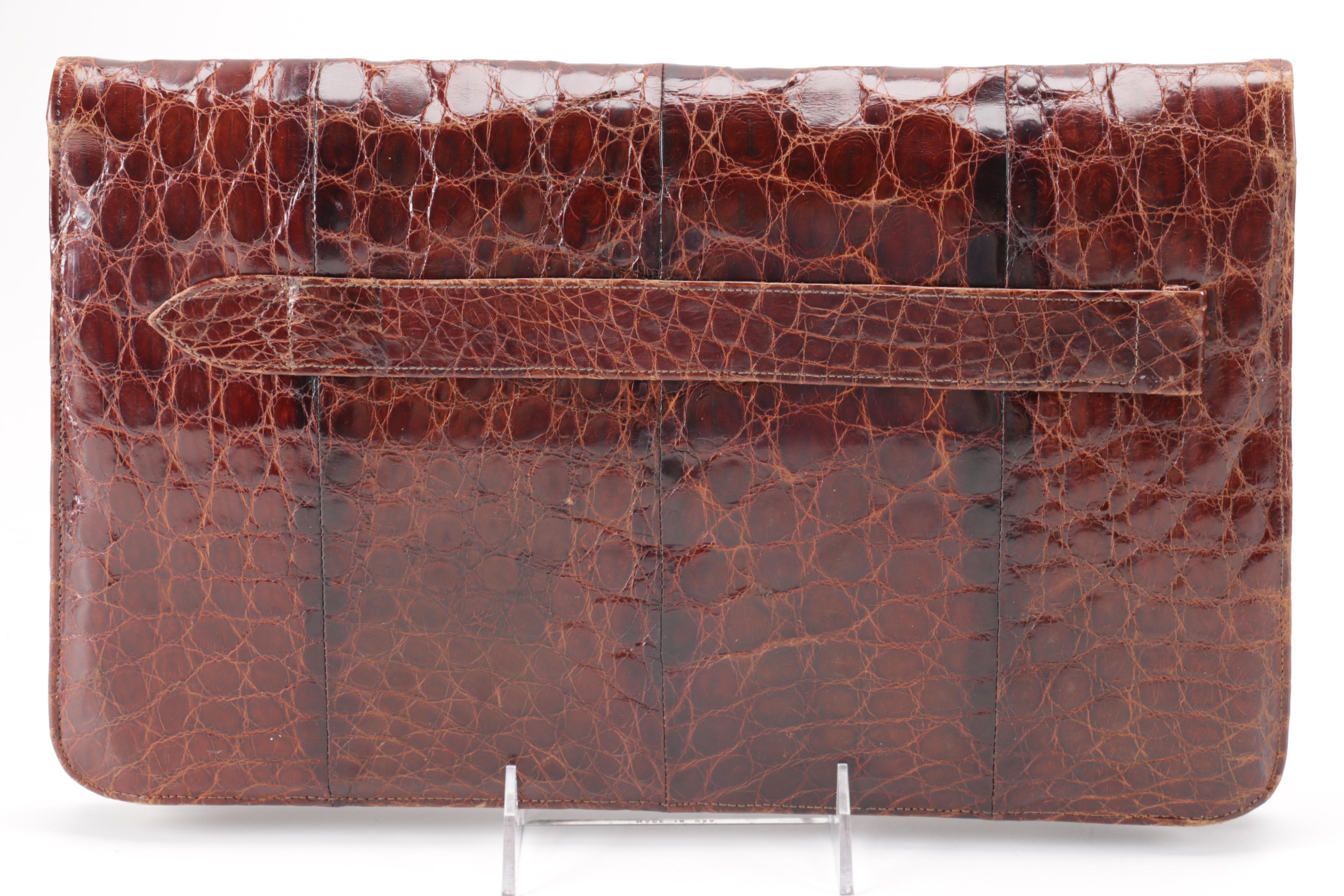 Vintage Alligator Leather Clutch Bags