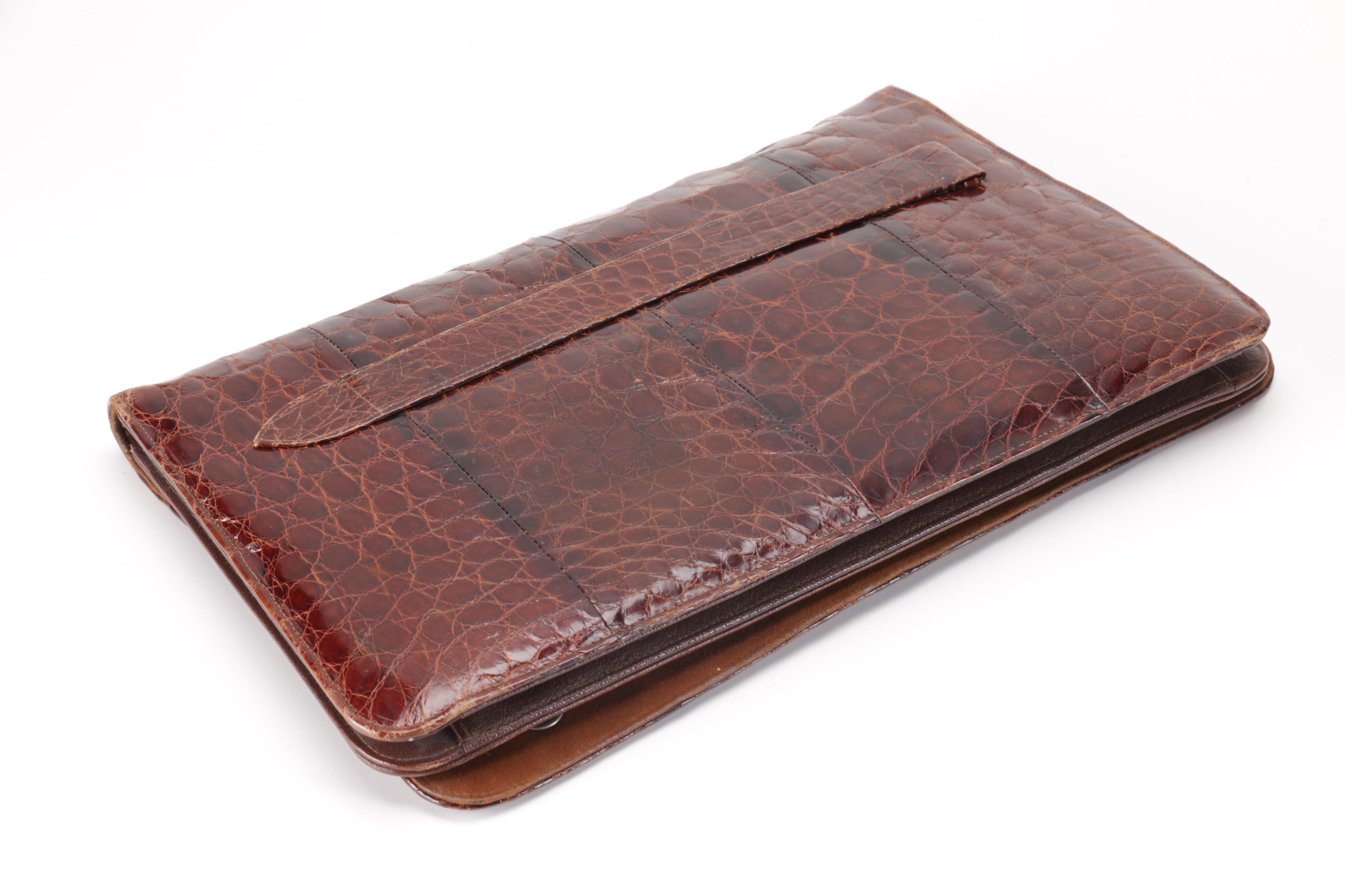 Vintage Alligator Leather Clutch Bags