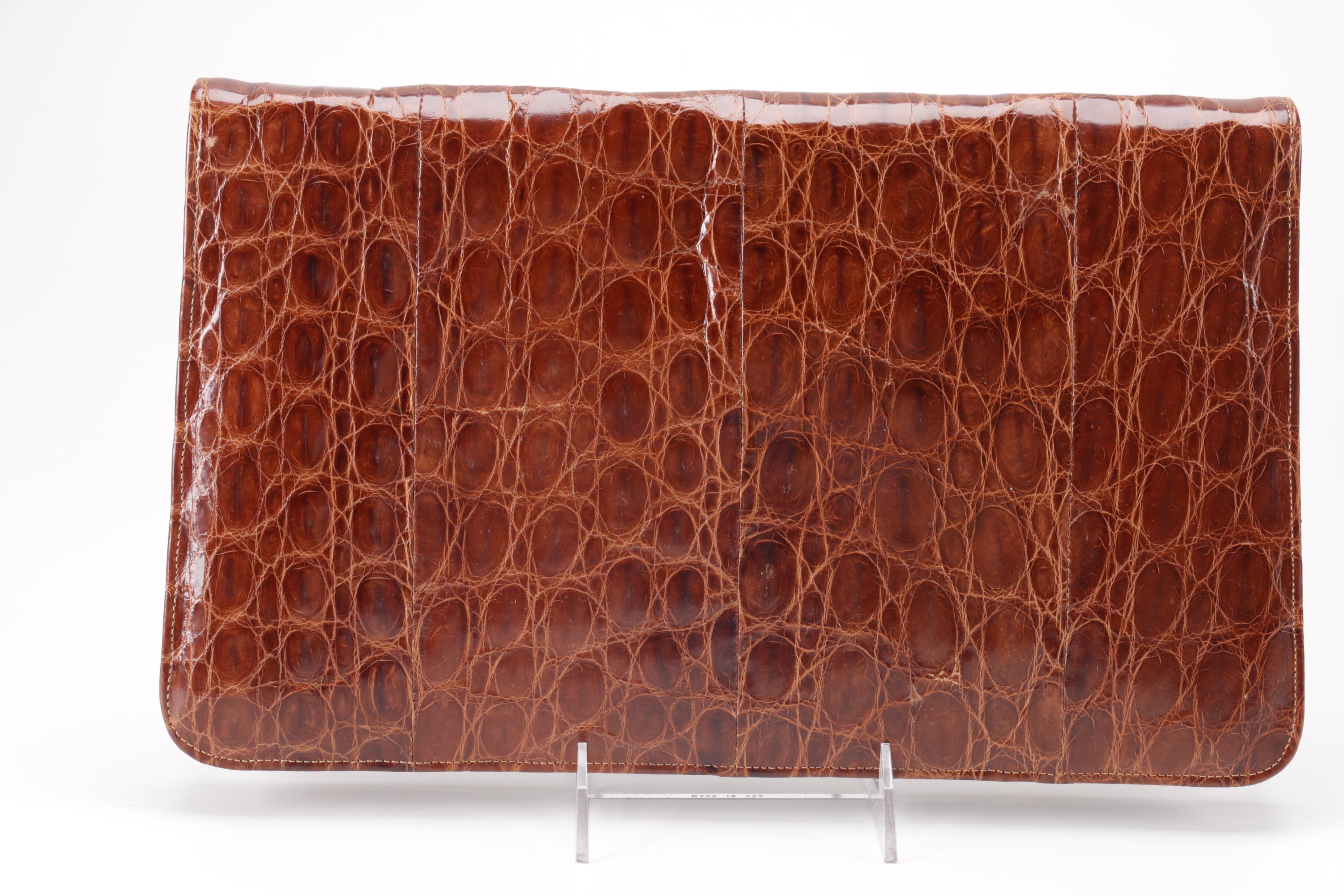 Vintage Alligator Leather Clutch Bags