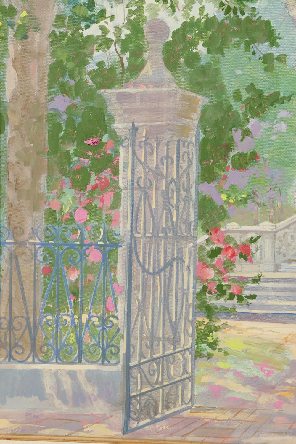 William Benecke Oil Painting on Canvas "Sunny Afternoon, Merida"