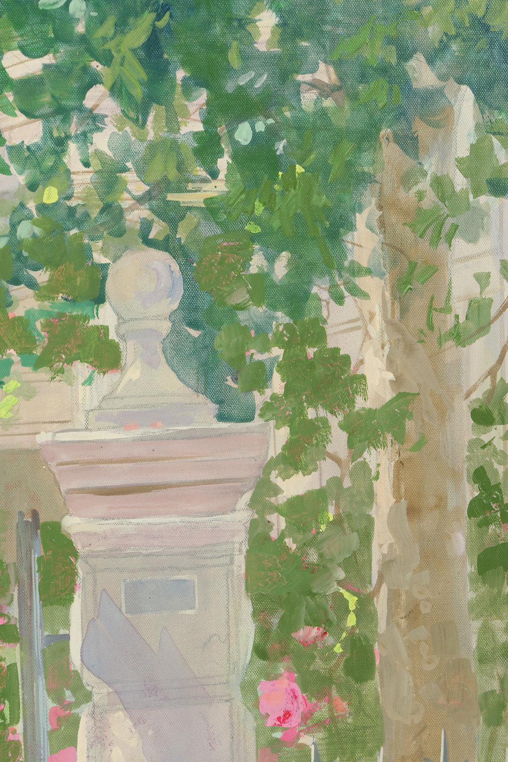 William Benecke Oil Painting on Canvas "Sunny Afternoon, Merida"