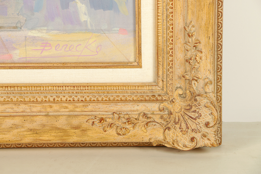 William Benecke Oil Painting on Canvas "Sunny Afternoon, Merida"