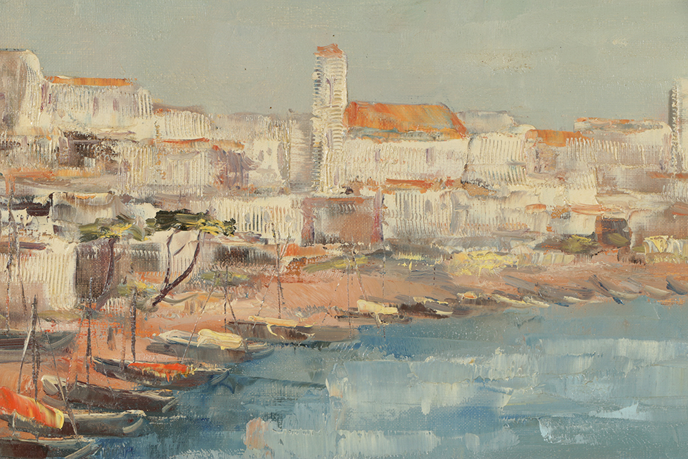 Friedrich Karl Thauer Oil Painting on Canvas Coastal Scene