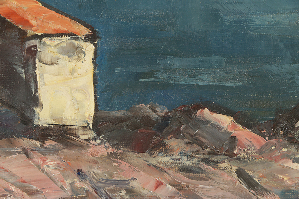 Friedrich Karl Thauer Oil Painting on Canvas Coastal Scene