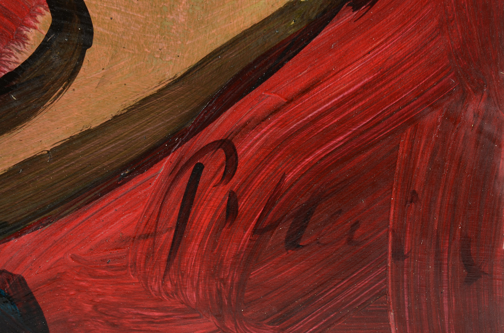 Peter Keil Original 1985 Expressionist Oil on Masonite "Andy"