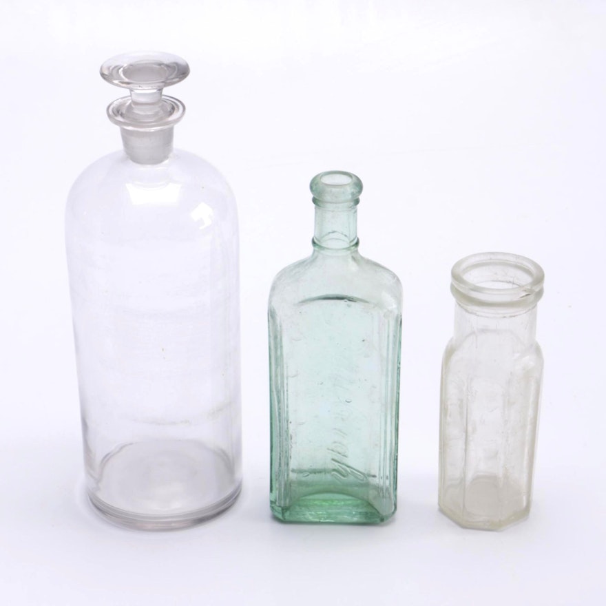 Vintage  Apothecary Bottles