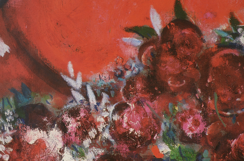 Offset Lithograph after Blumenstillleben St. Jean Cap Ferrat