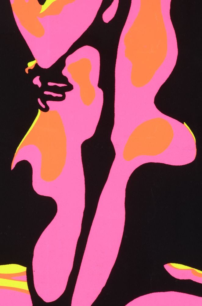 Black Velvet Blacklight Poster "Flaming Love"