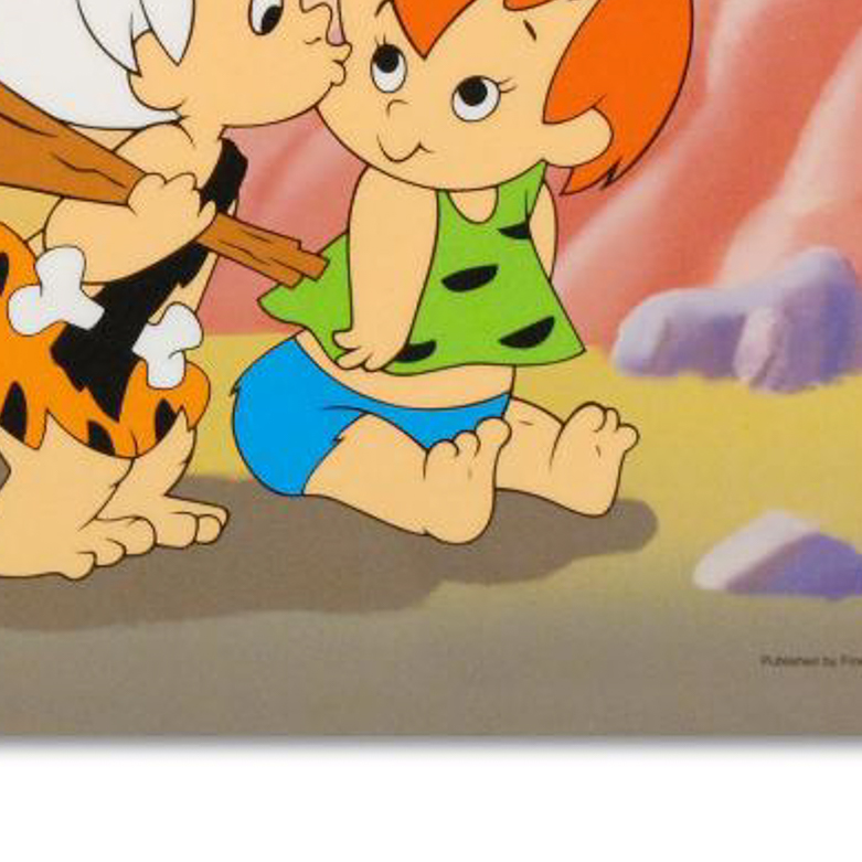 Hanna-Barbera Limited Edition Sericel "Pebbles and Bam Bam"