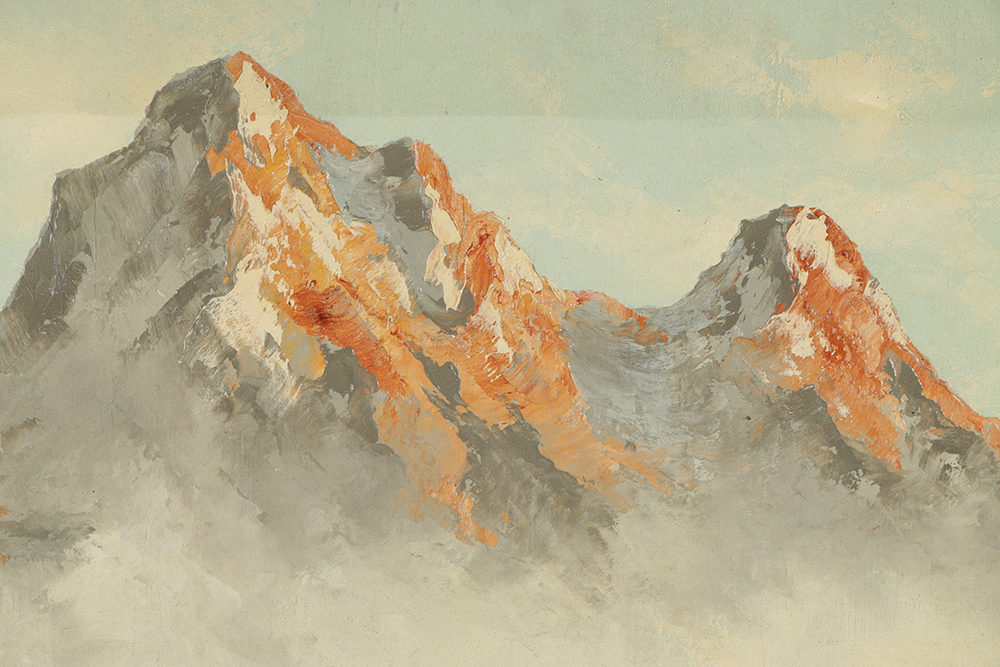 Oswald Arndt Oil Painting on Canvas Mountainous Landscape