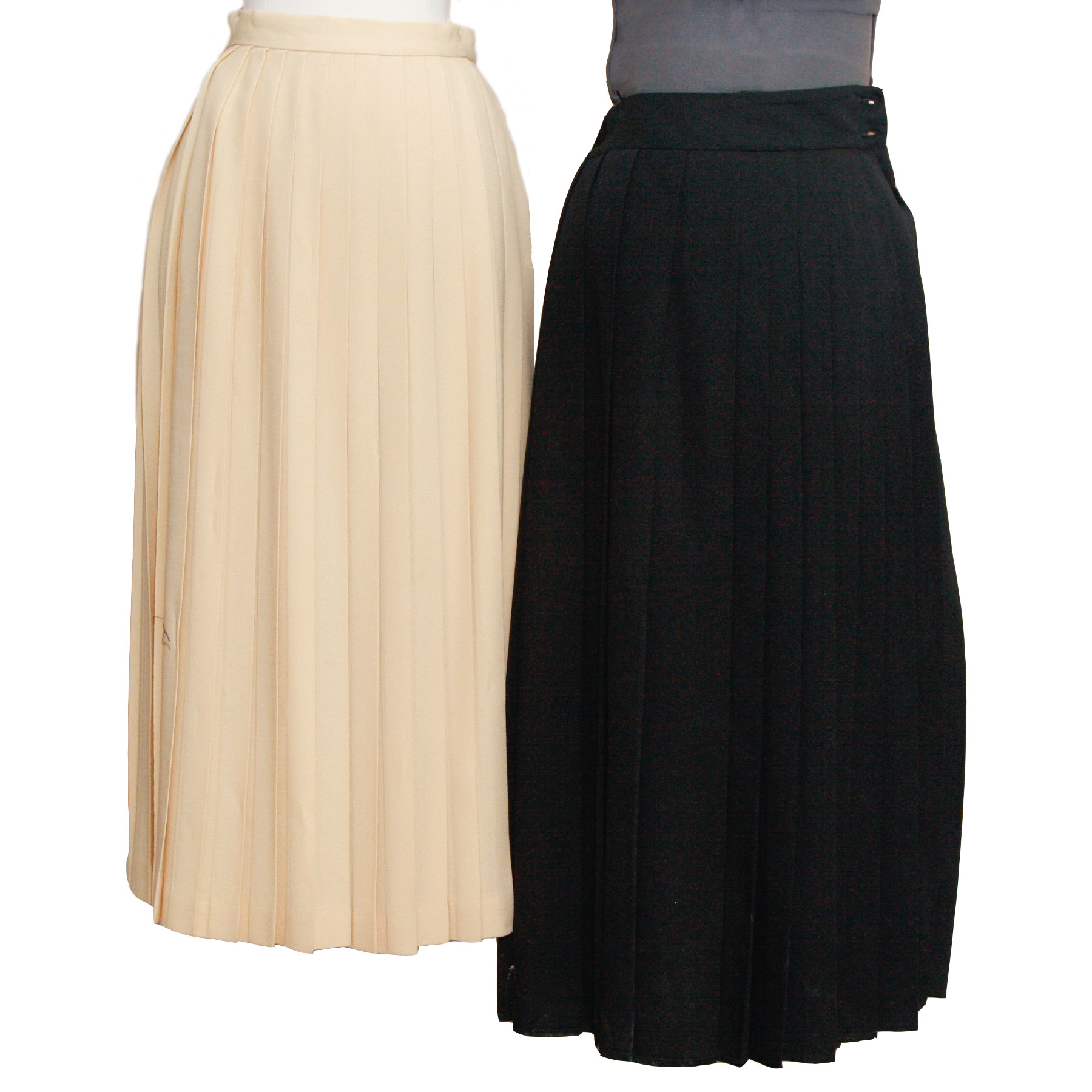 Pair of Women's Pleated Wool Skirts