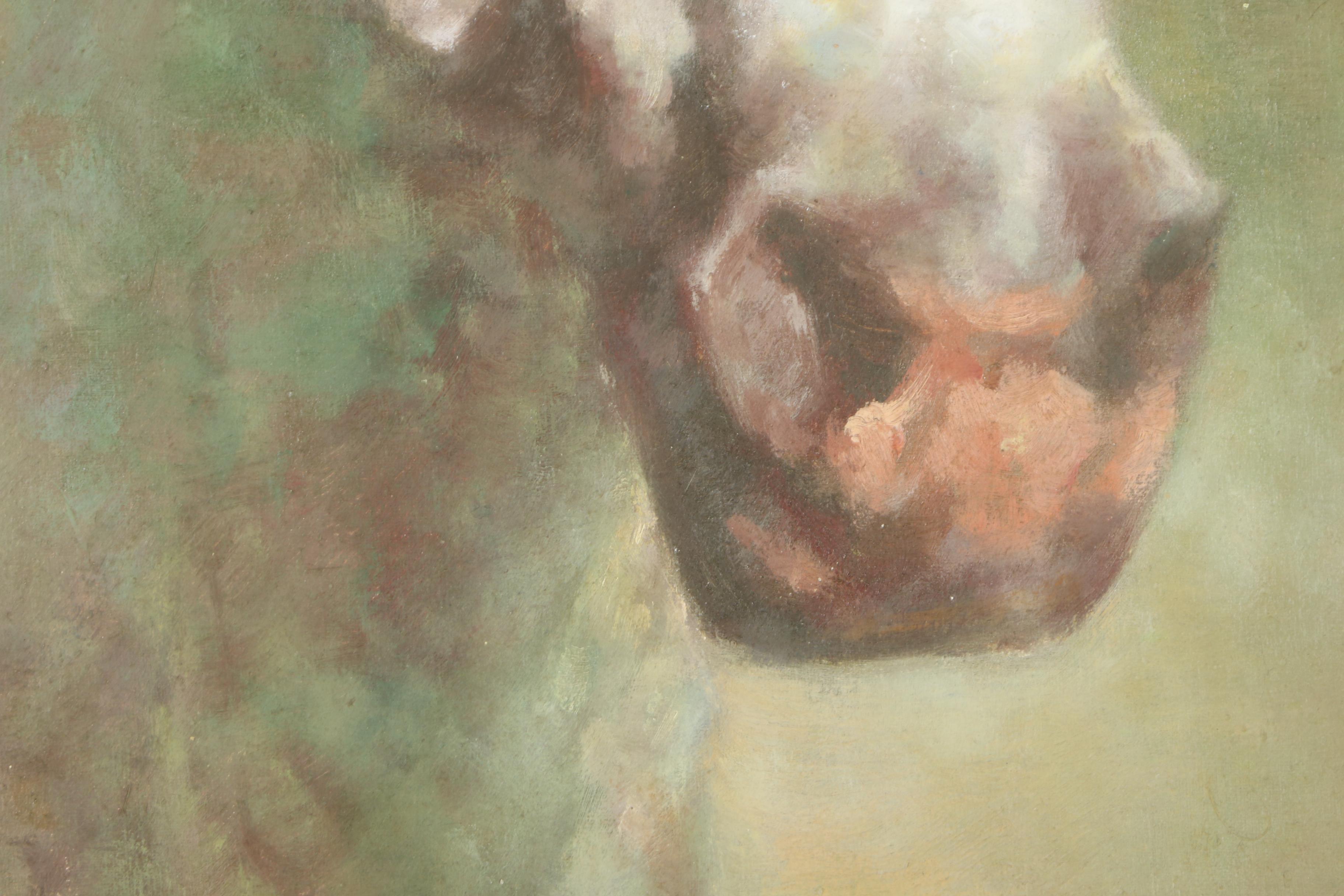 Large Oil on Canvas "White Stallion"