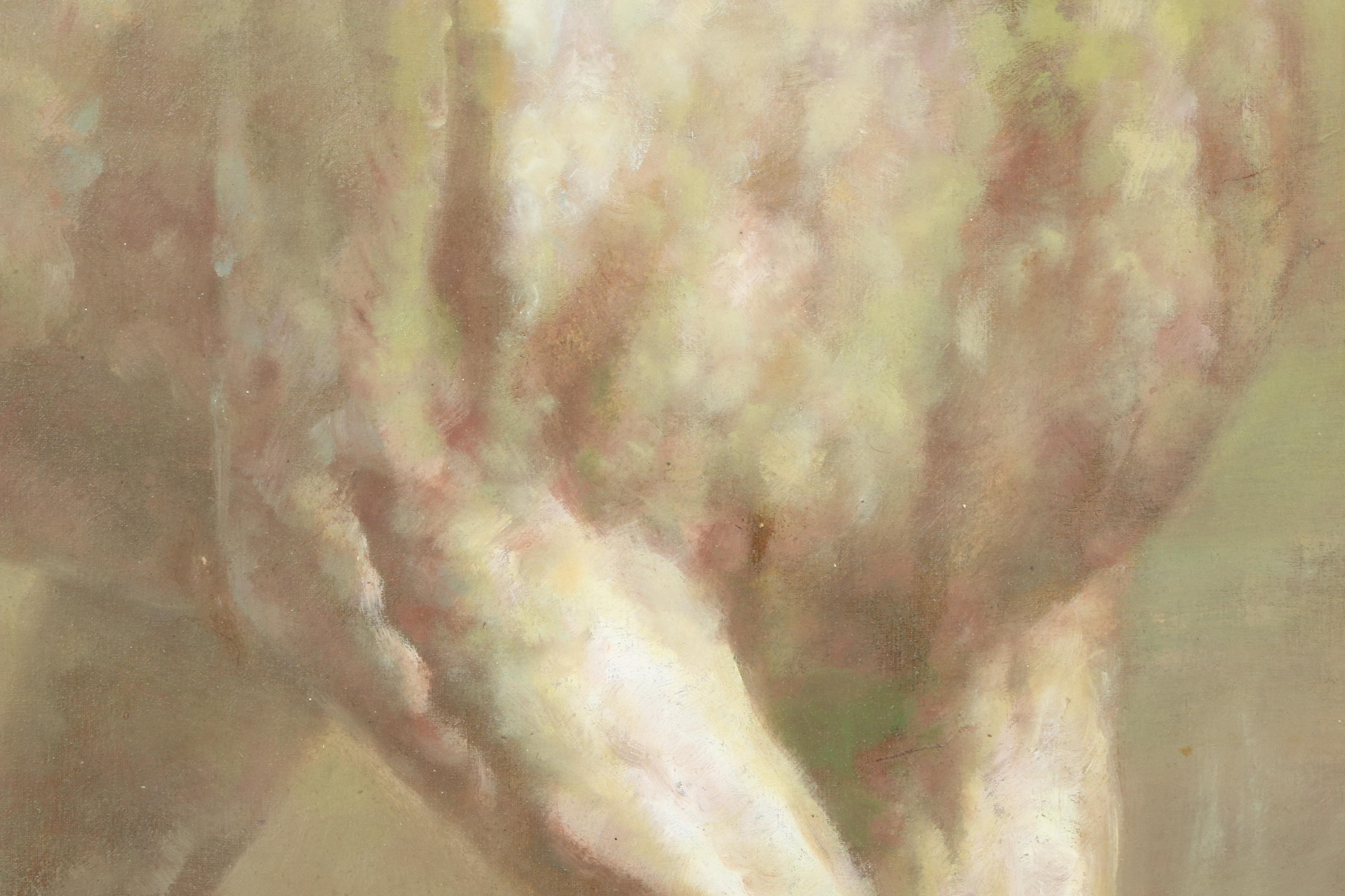 Large Oil on Canvas "White Stallion"