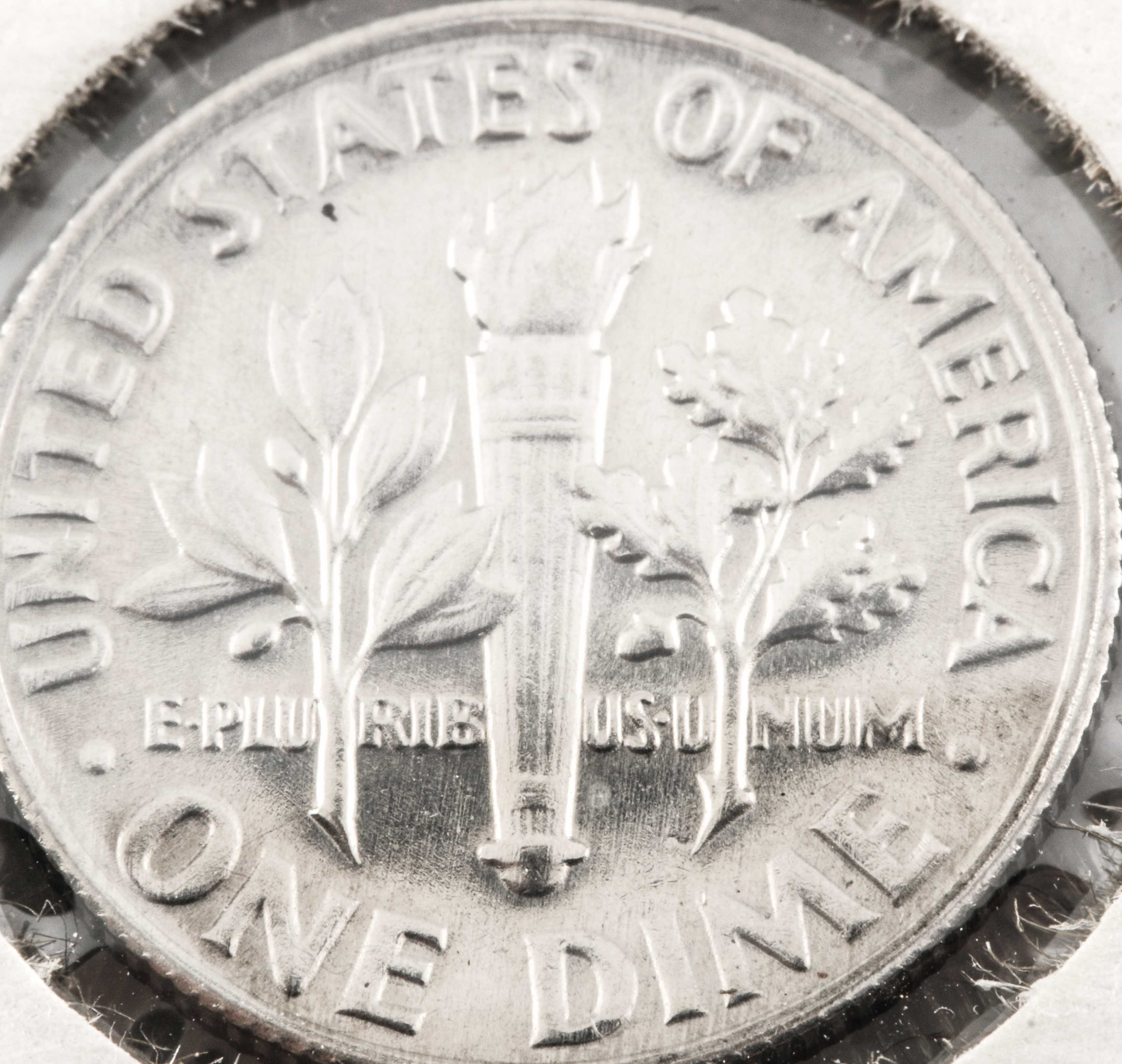 1968 D Roosevelt Dime with a Rim Clash