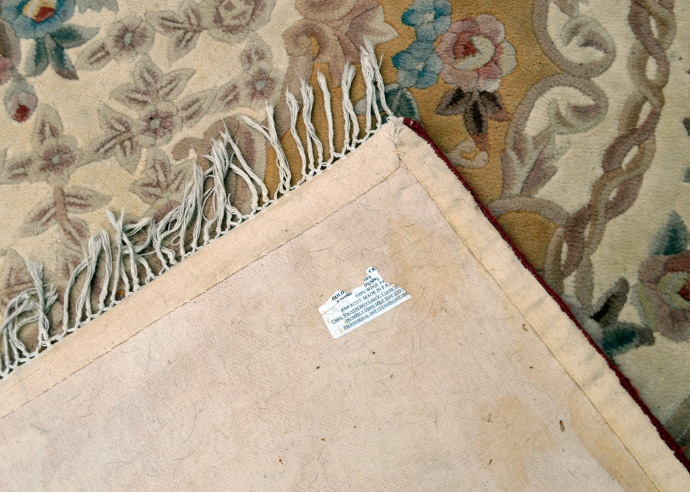 Tufted Carved Floral Wool Area Rug