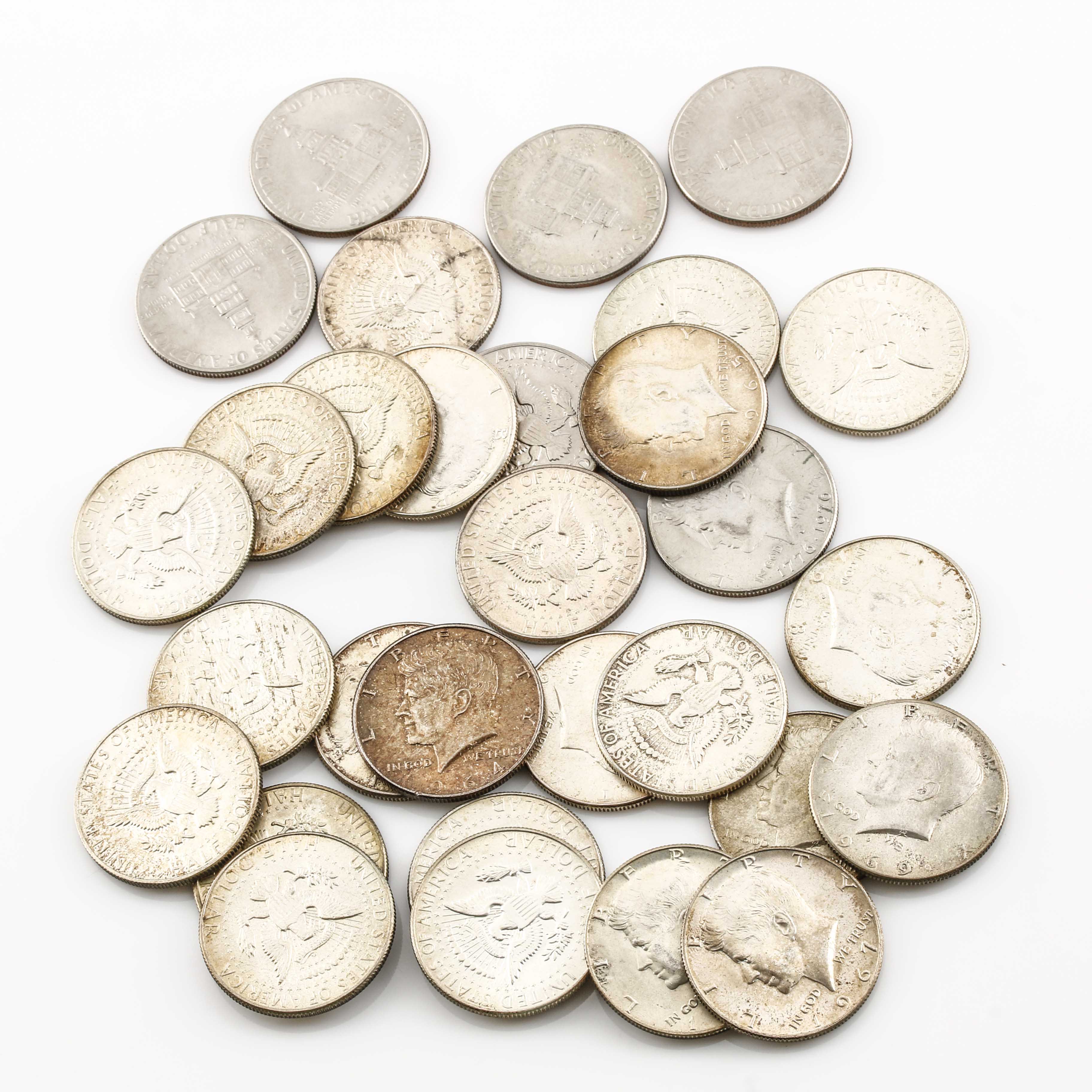 Thirty Kennedy Half Dollars