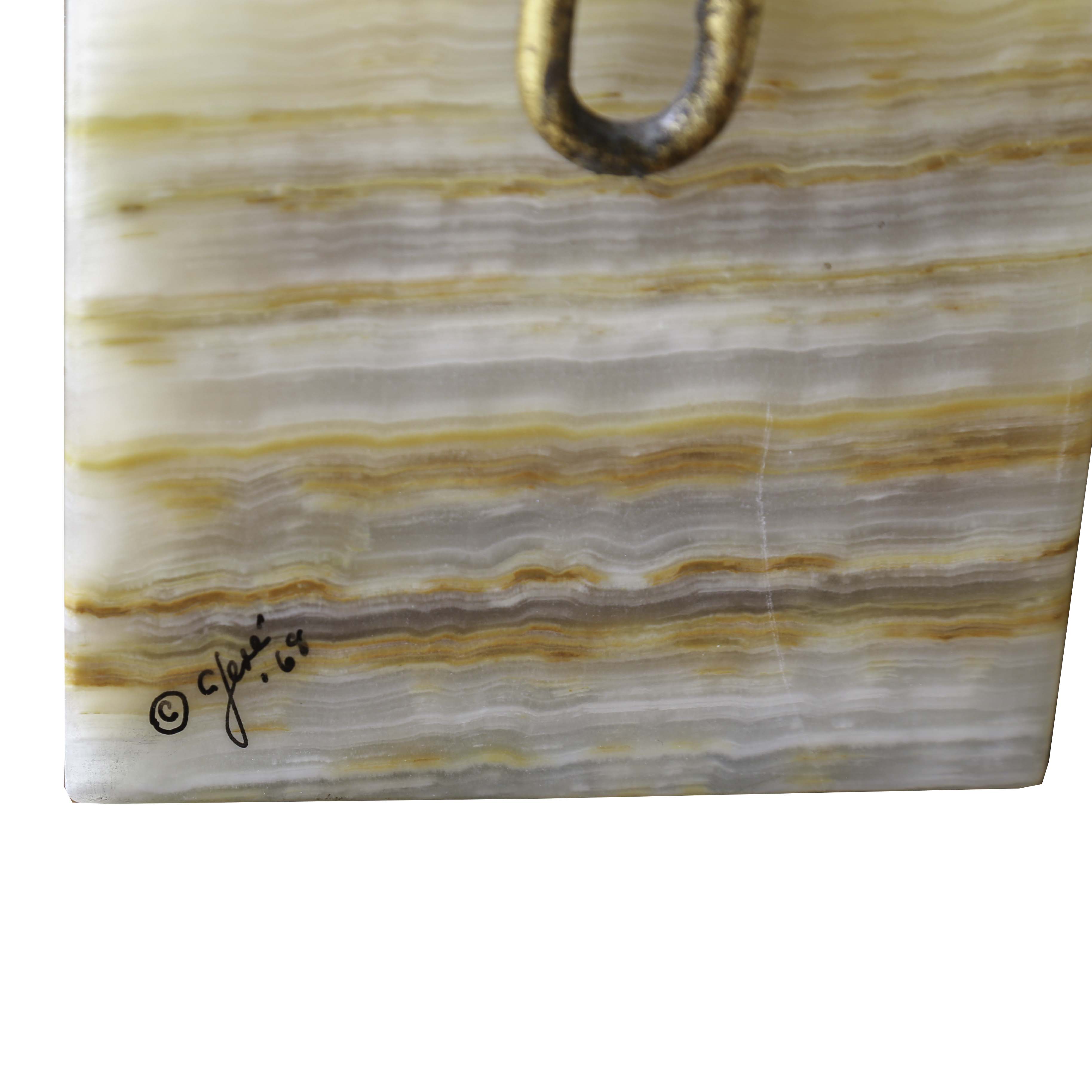 Curtis Jeré Quartz and Bronze Bookends