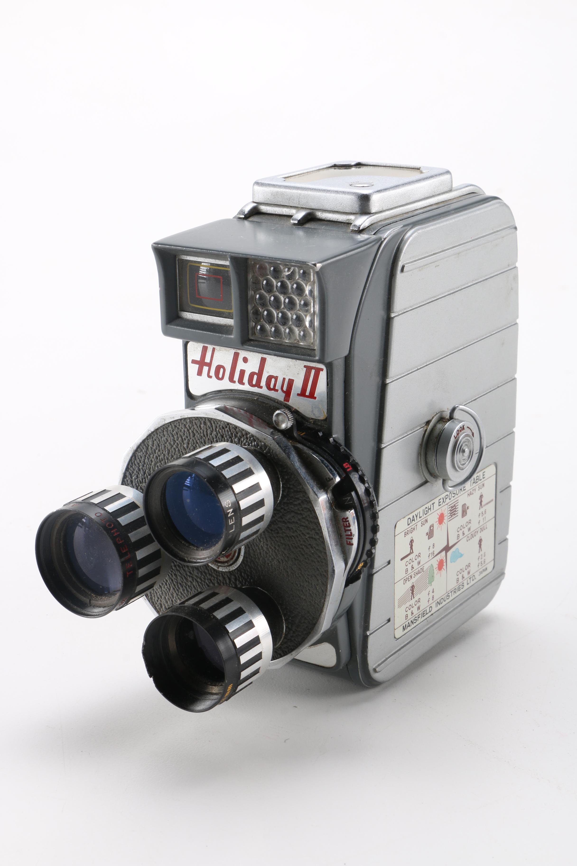 Mid-Century Mansfield Industries "Holiday II" 8 mm Camera