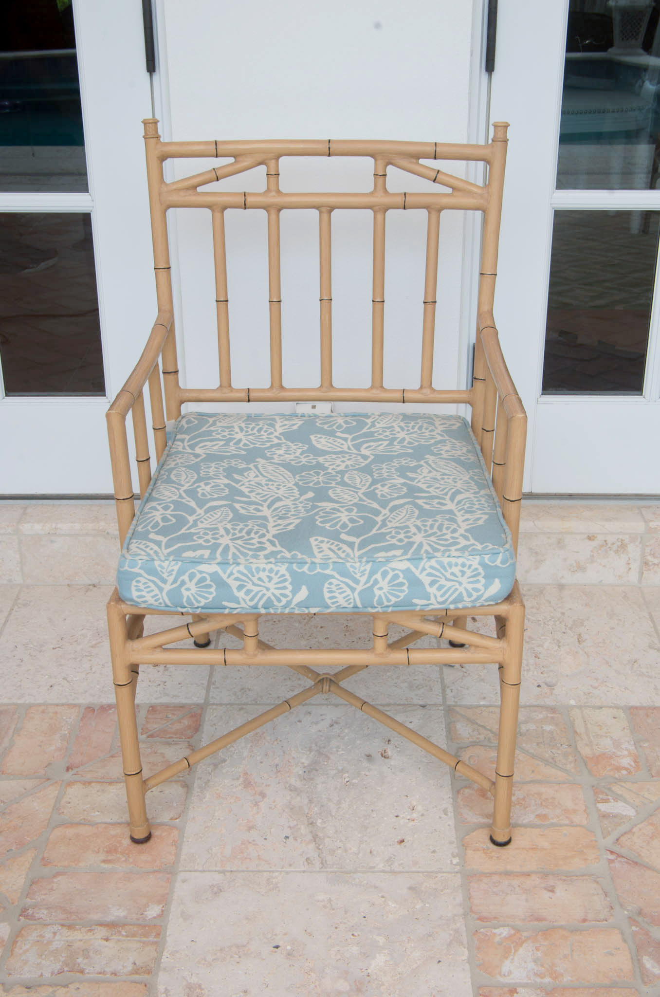 Faux Bamboo Patio Furniture Dining Set