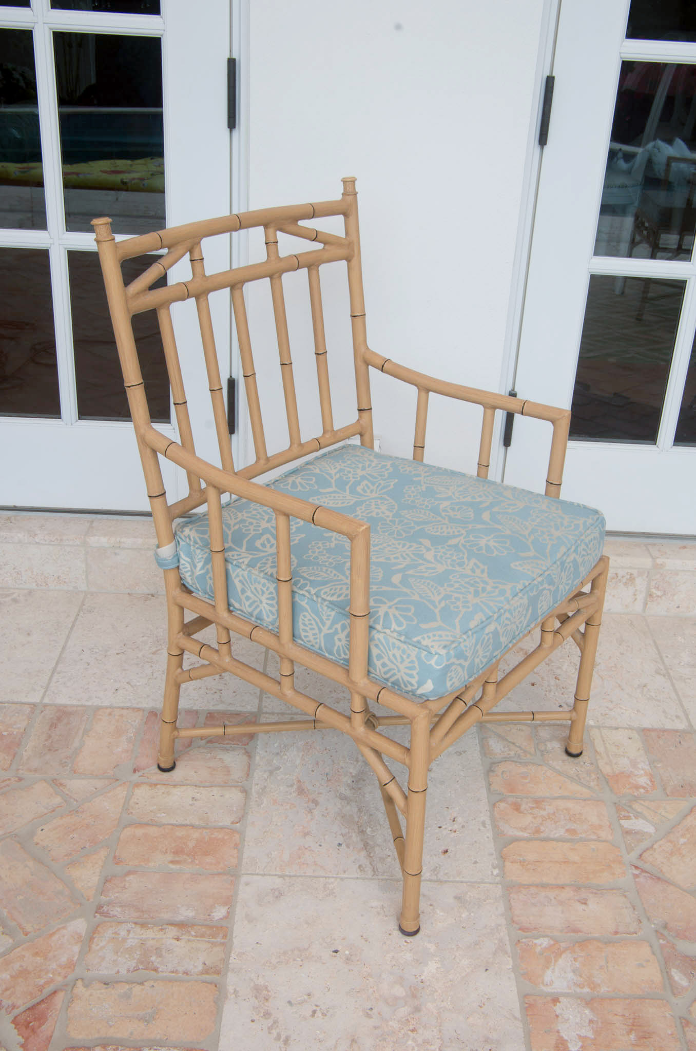 Faux Bamboo Patio Furniture Dining Set