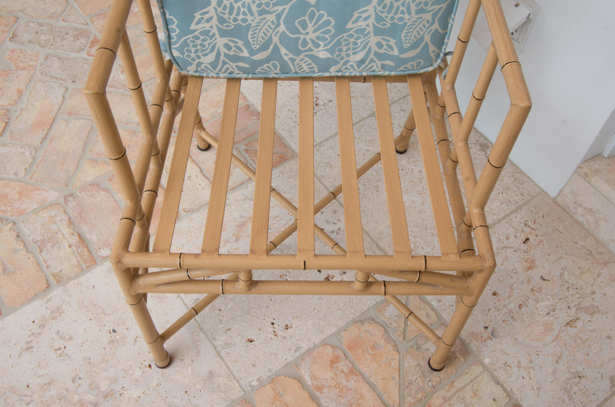 Faux Bamboo Patio Furniture Dining Set