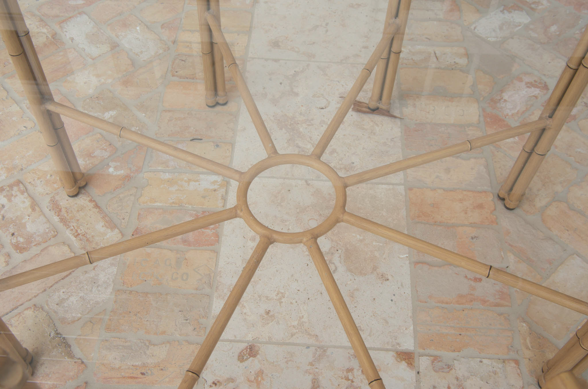 Faux Bamboo Patio Furniture Dining Set