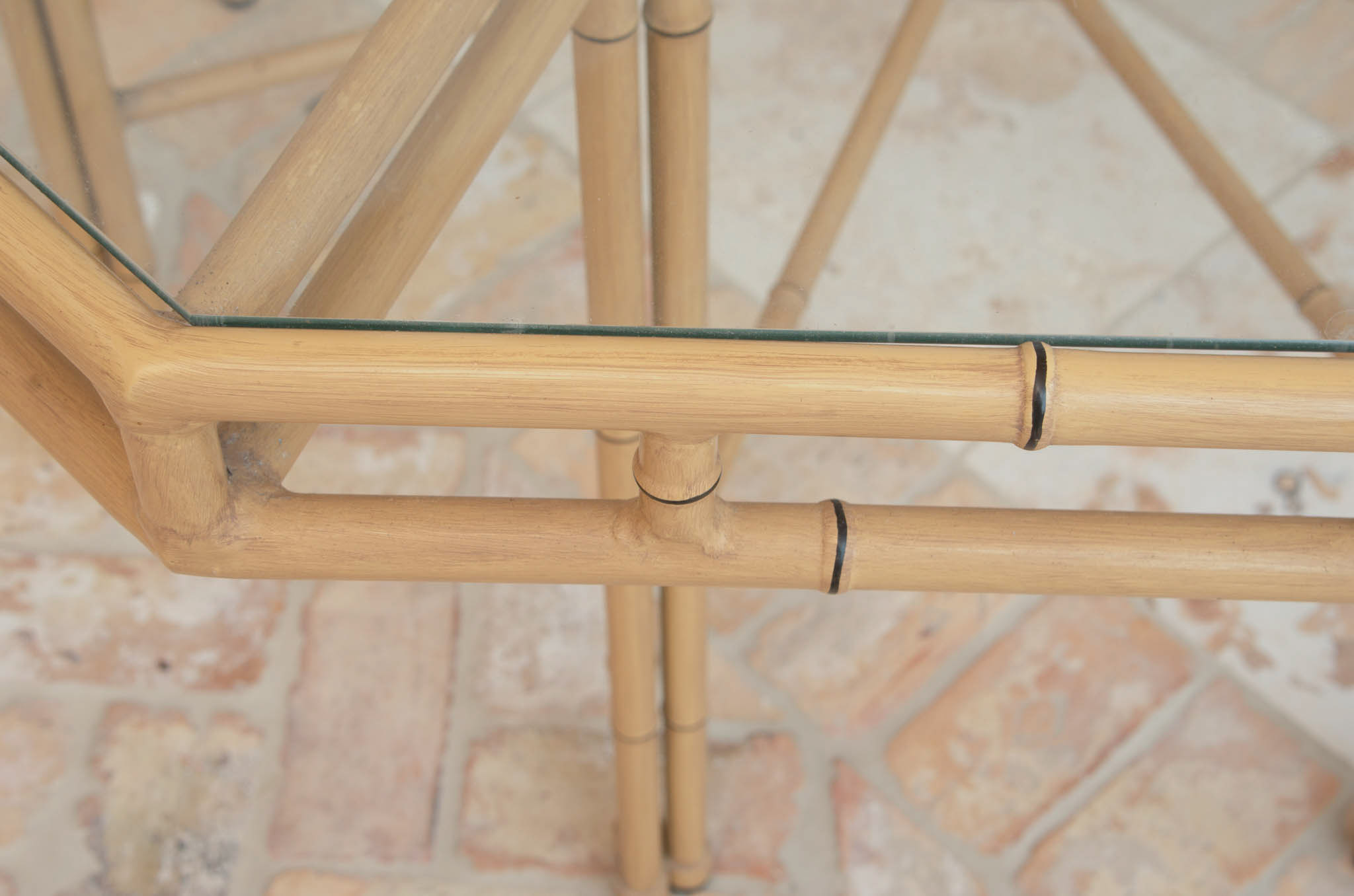 Faux Bamboo Patio Furniture Dining Set