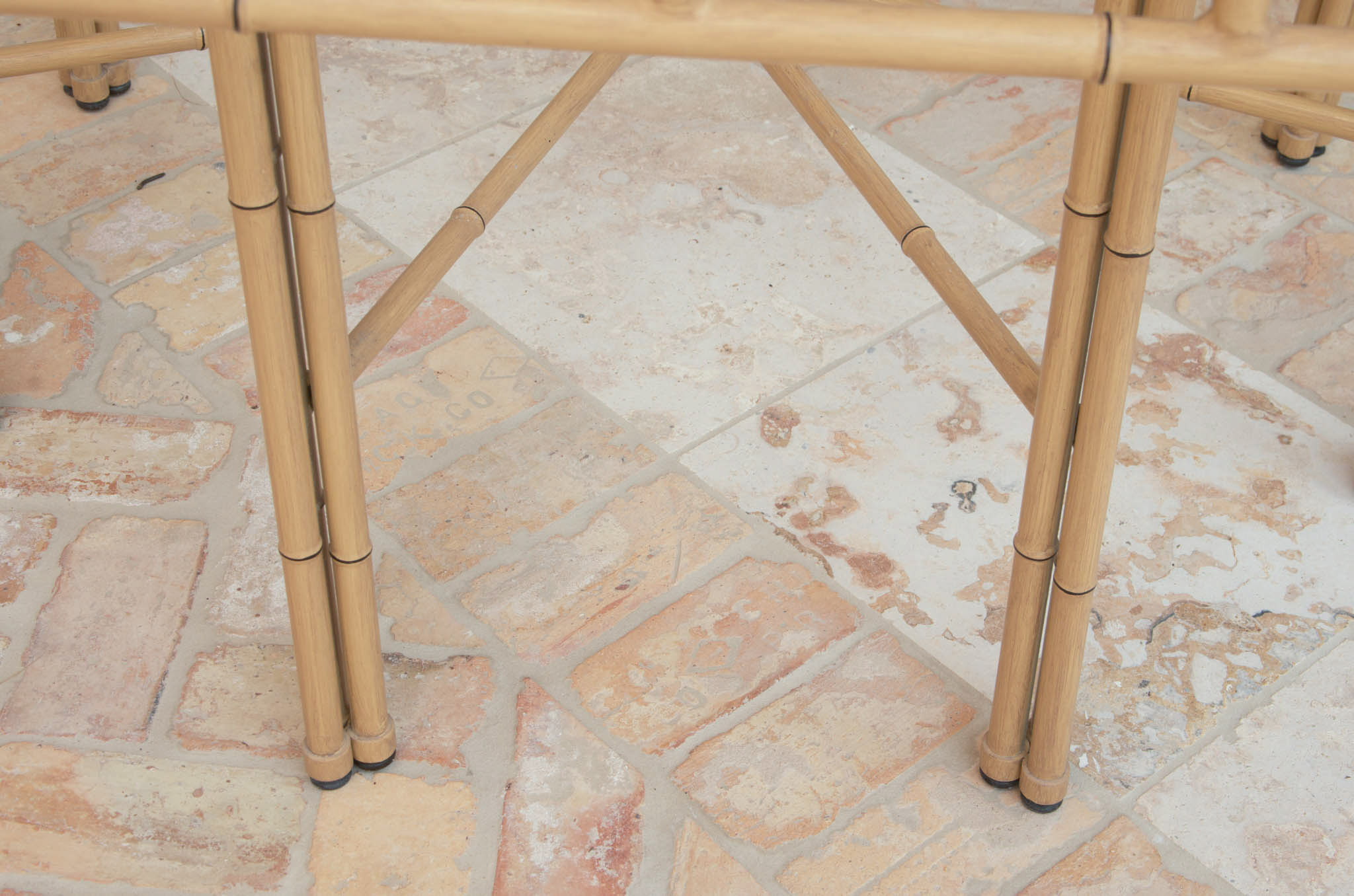 Faux Bamboo Patio Furniture Dining Set