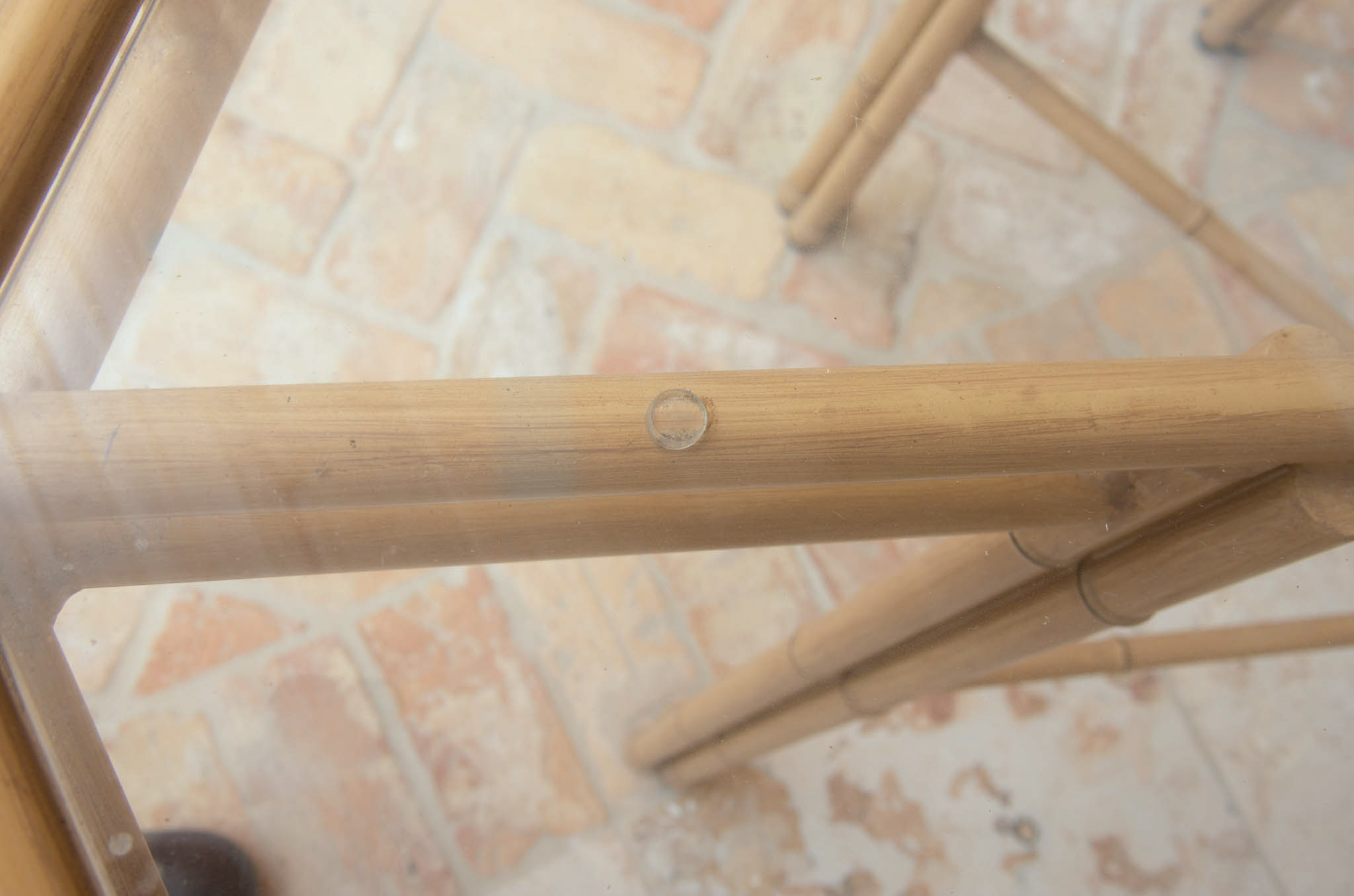 Faux Bamboo Patio Furniture Dining Set