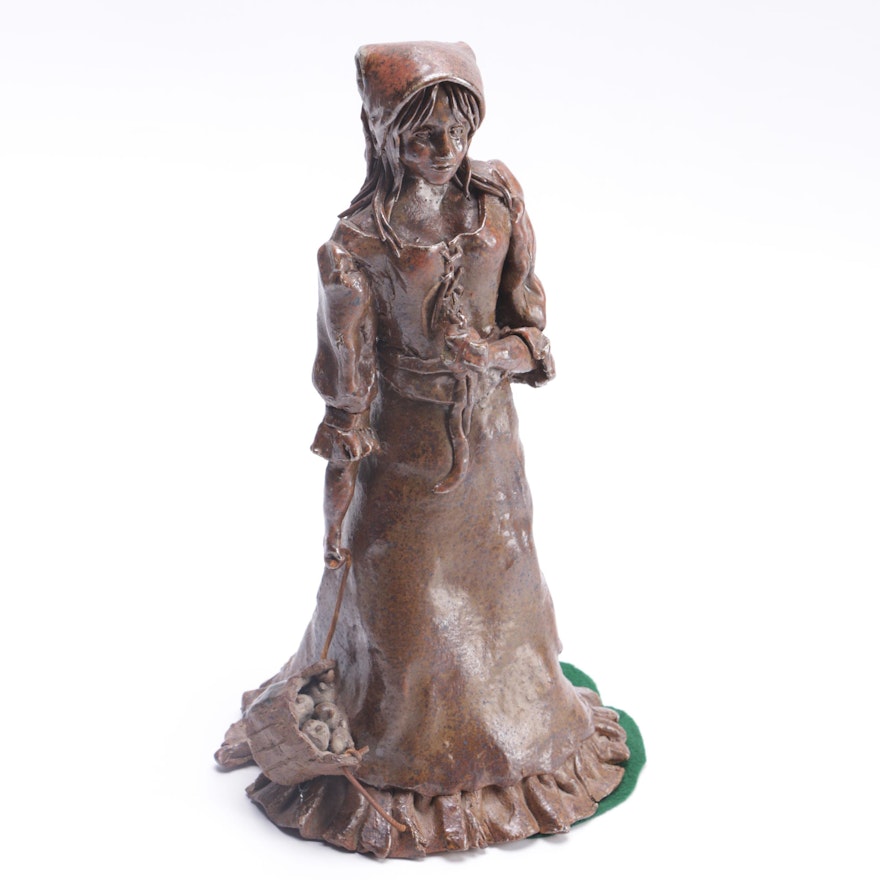 Elaine Knight Clay Sculputure of a Female Figure