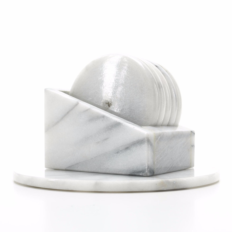 Marble Style Coasters With Case