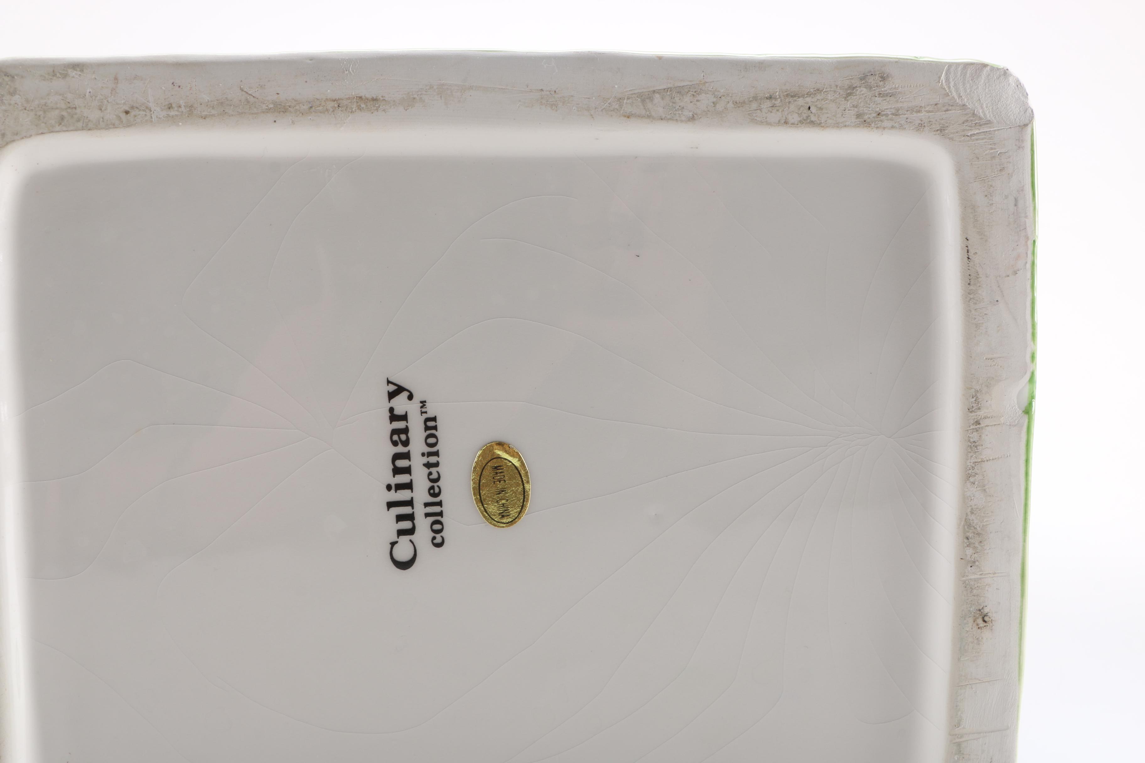 Ceramic House-Shaped Cookie Jar and Teapot