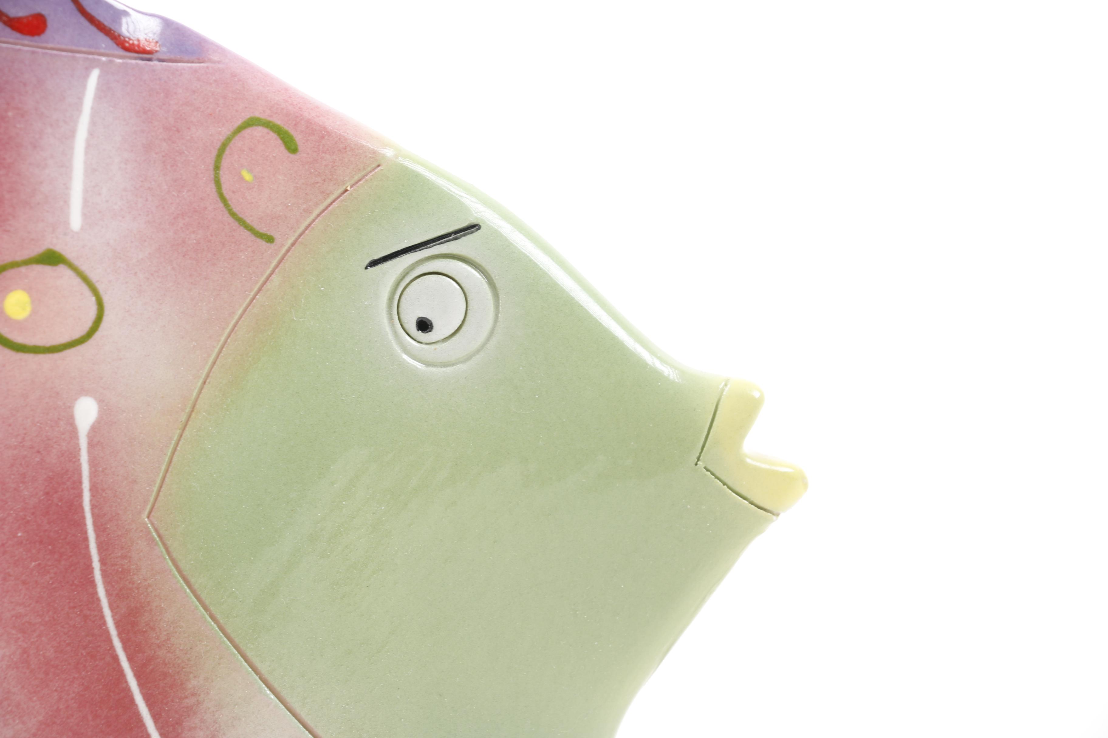 Handbuilt Pottery Fish Sculpture