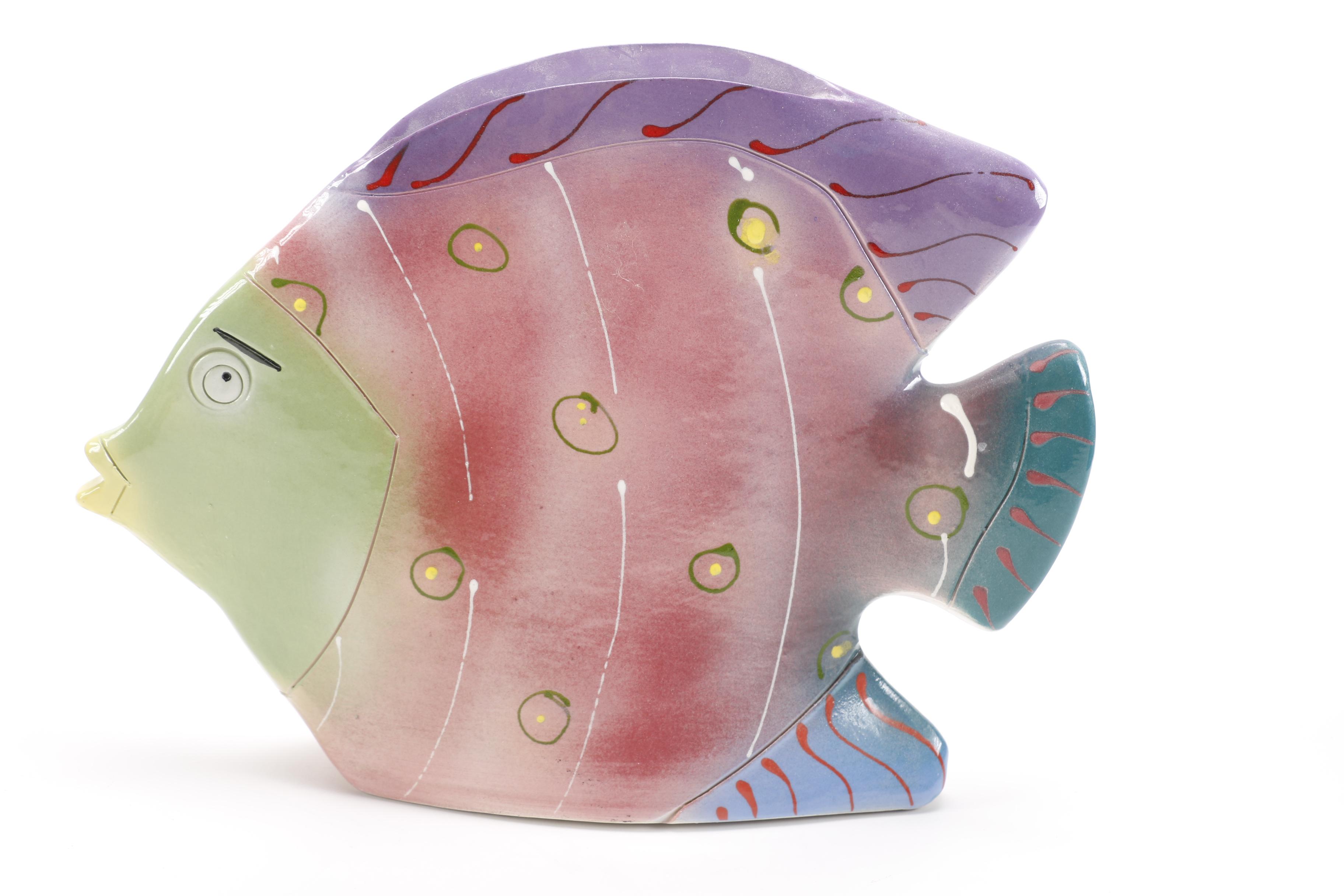 Handbuilt Pottery Fish Sculpture