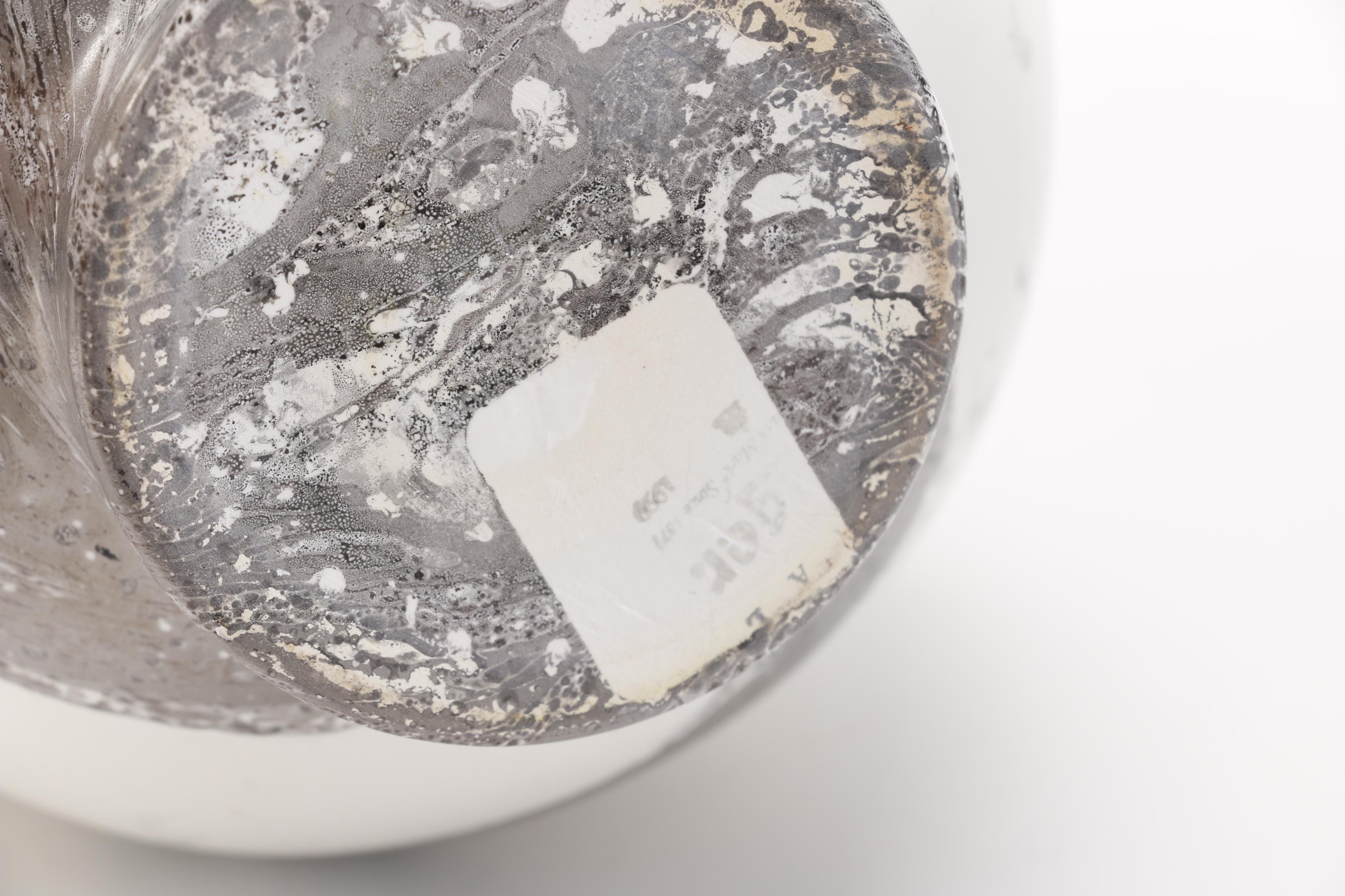 Royal Haeger Black and White Marbled Pottery Vase