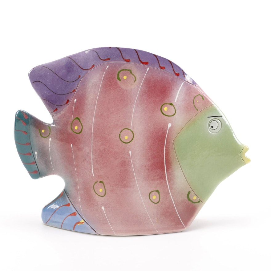 Handbuilt Pottery Fish Sculpture