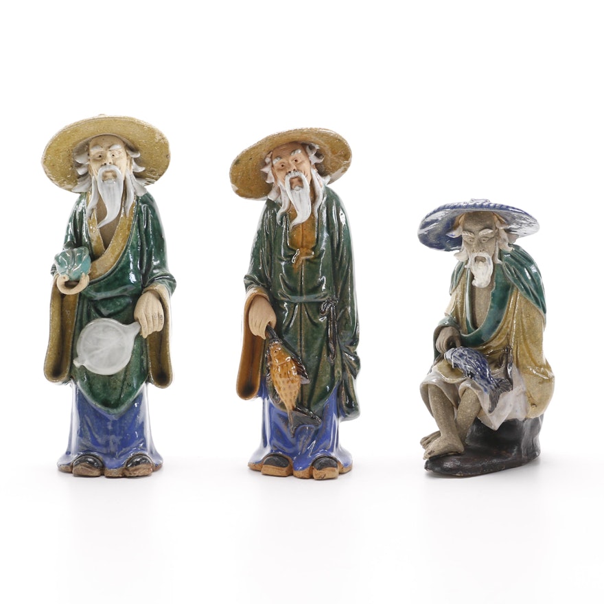 Chinese Painted Ceramic Figures