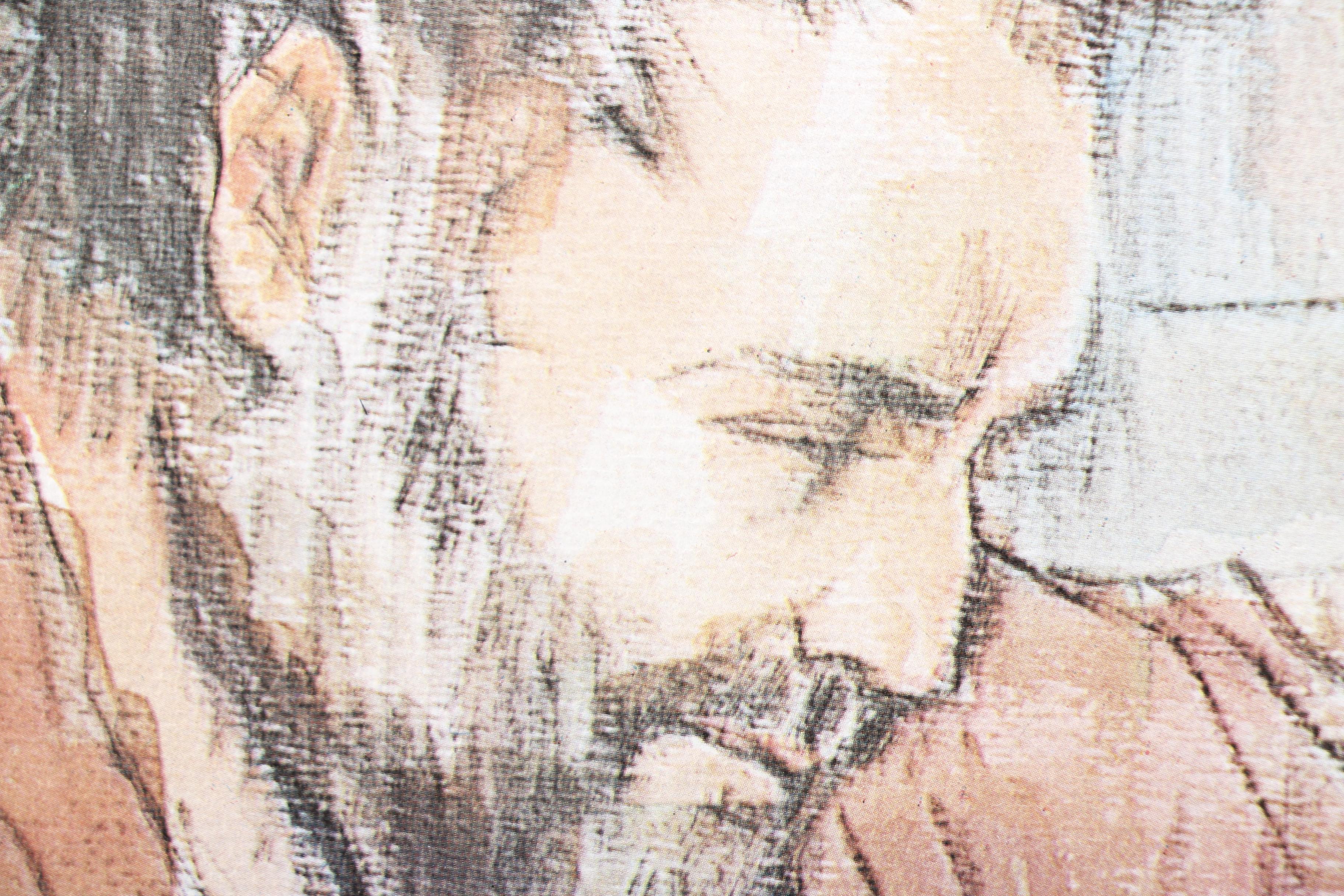 1965 Cortland Butterfield Limited Edition Offset Lithograph "Man at Desk"