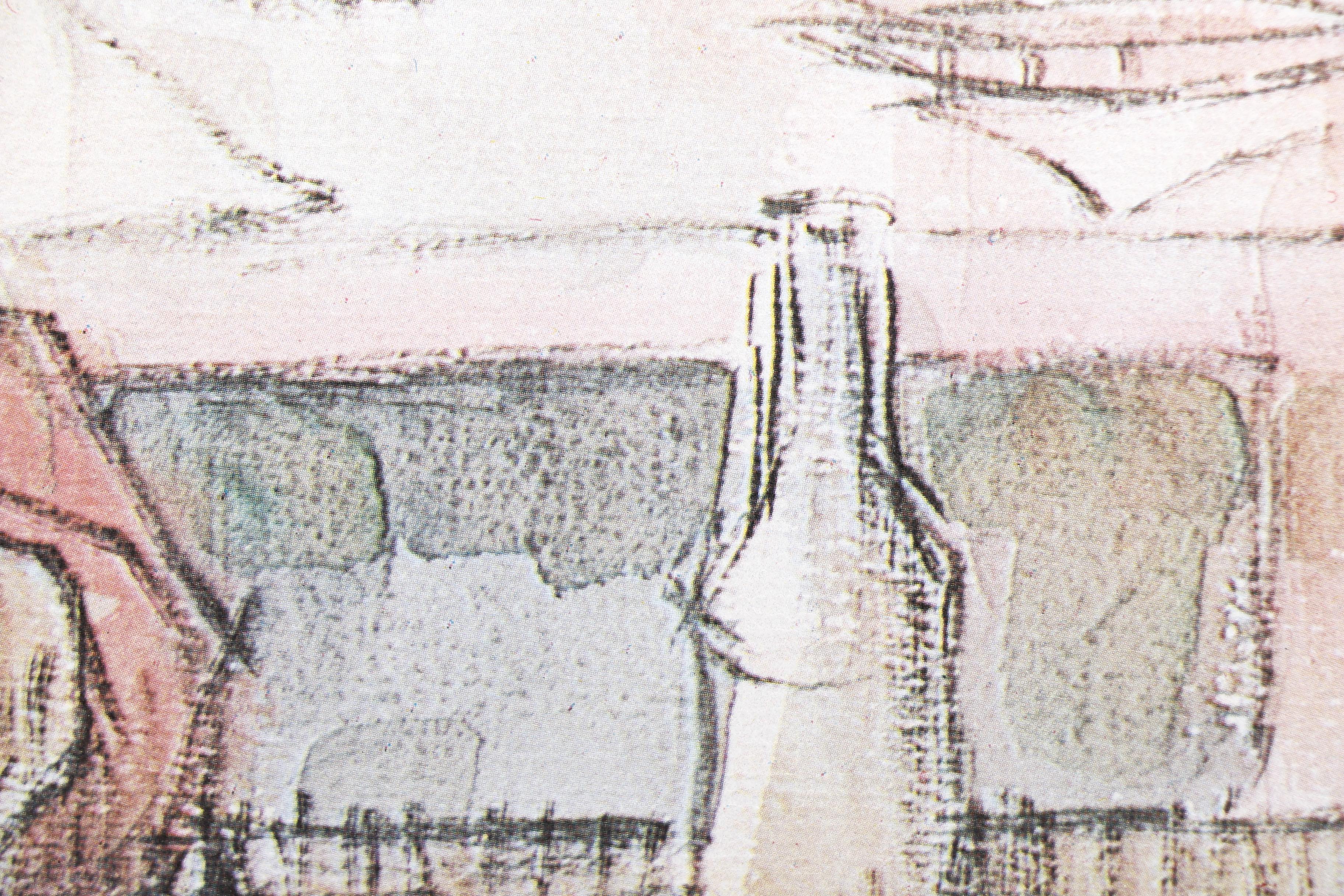 1965 Cortland Butterfield Limited Edition Offset Lithograph "Man at Desk"