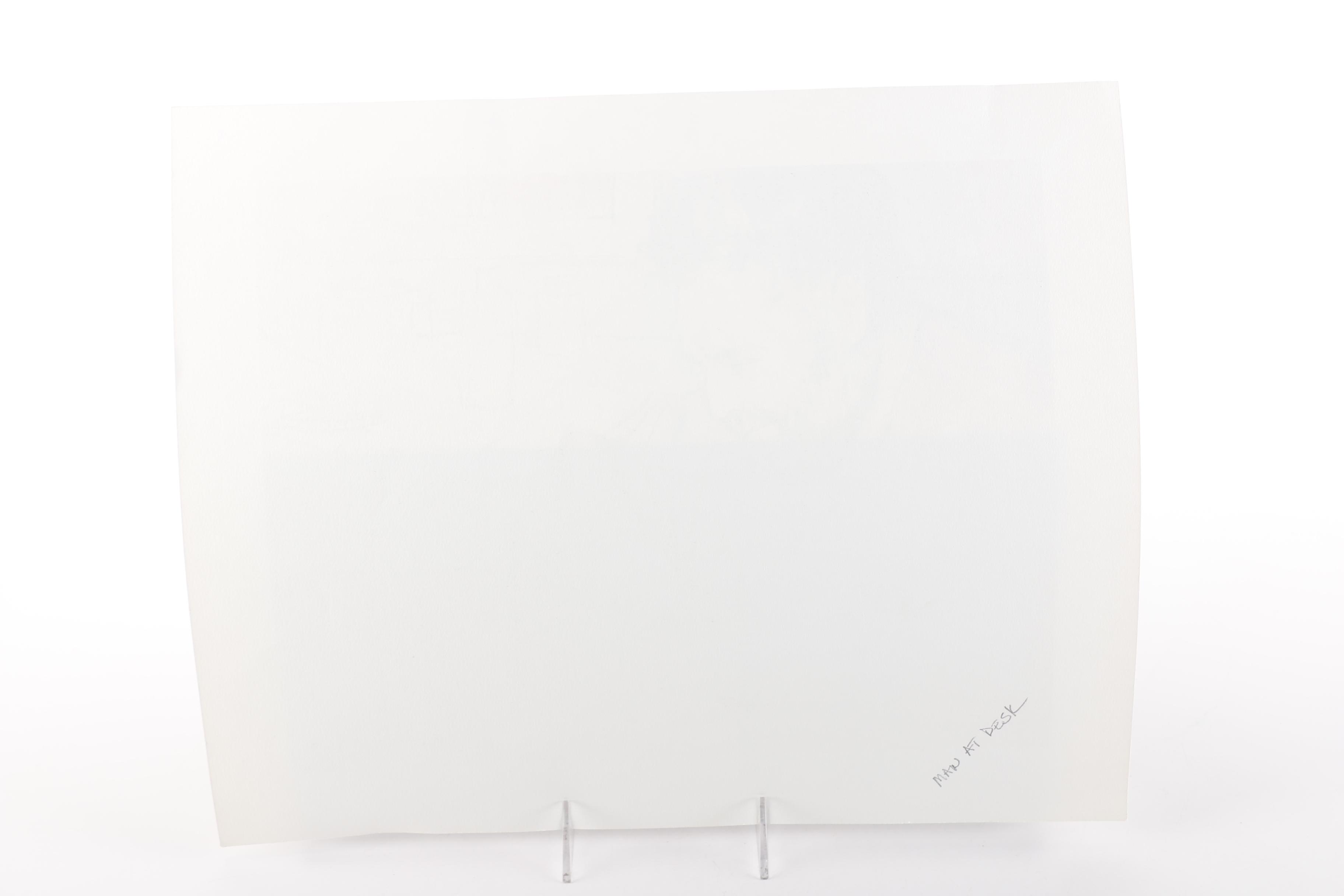 1965 Cortland Butterfield Limited Edition Offset Lithograph "Man at Desk"