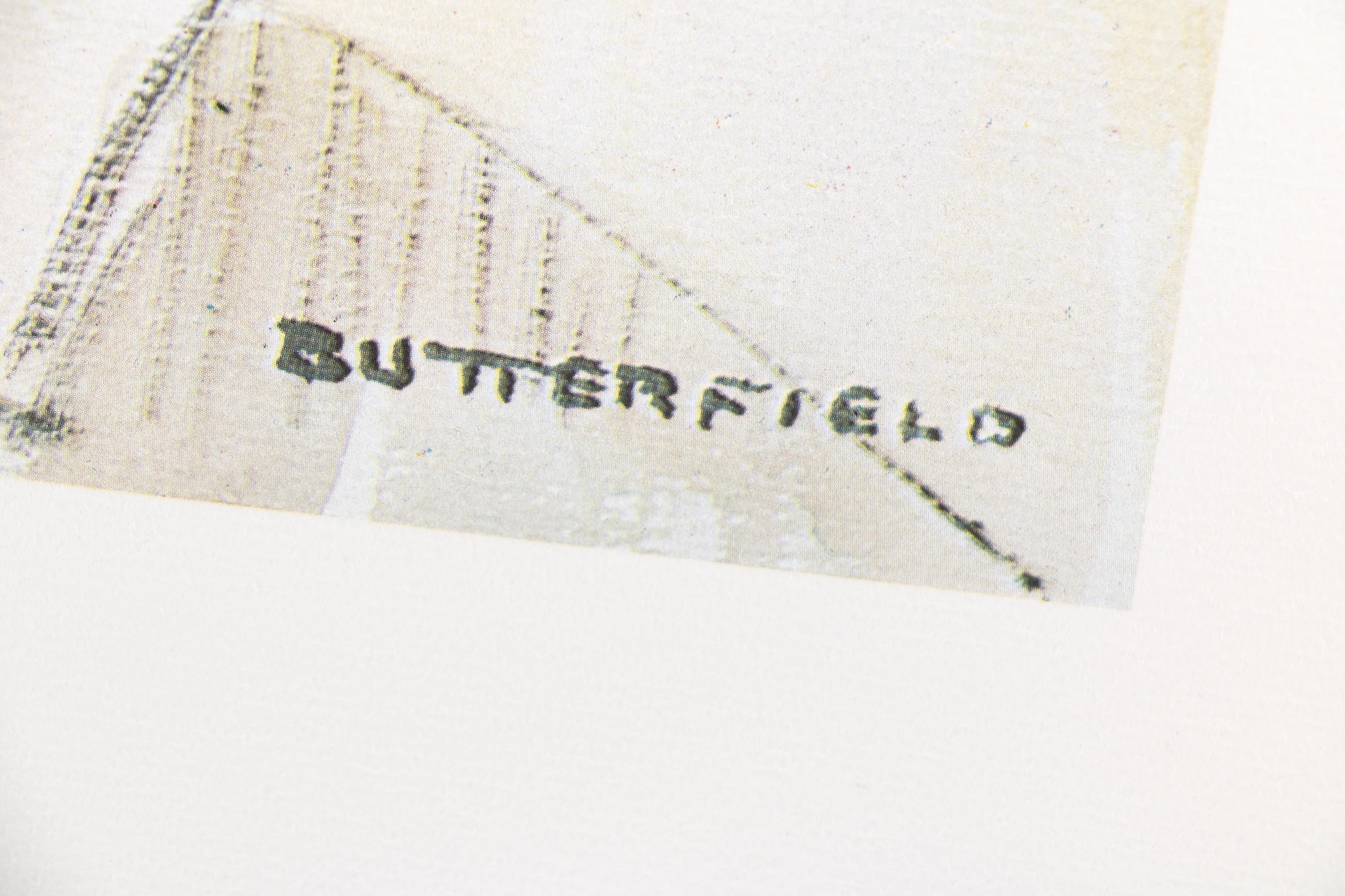 1965 Cortland Butterfield Limited Edition Offset Lithograph "Man at Desk"