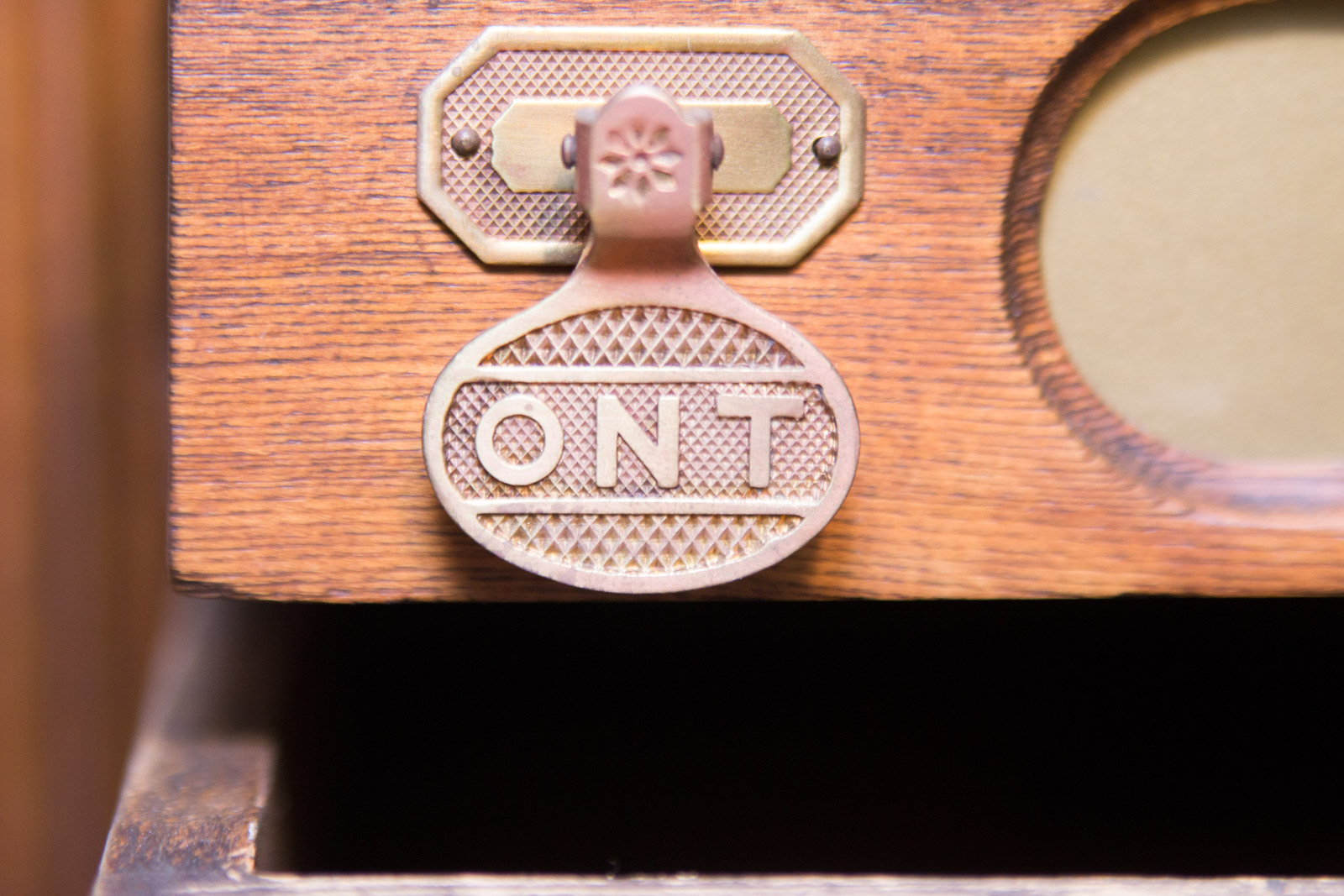 Antique Clark's O.N.T. Cotton Spool Cabinet with Base