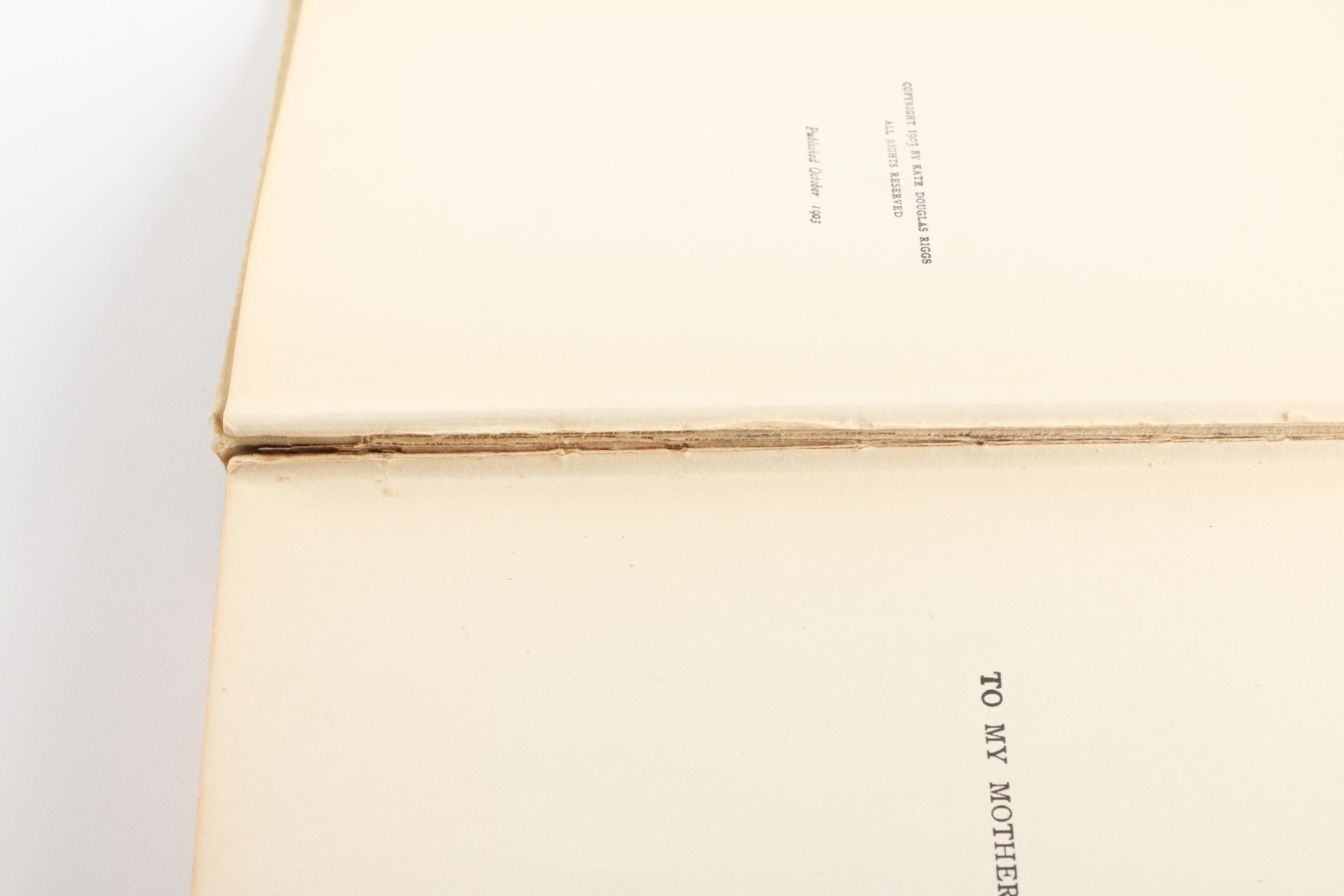 1903 "Rebecca Of Sunnybrook Farm" by Kate Douglas Wigan