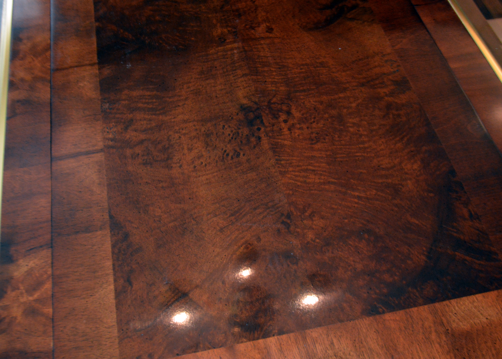 Glass and Wood Dining Room Table and Chairs